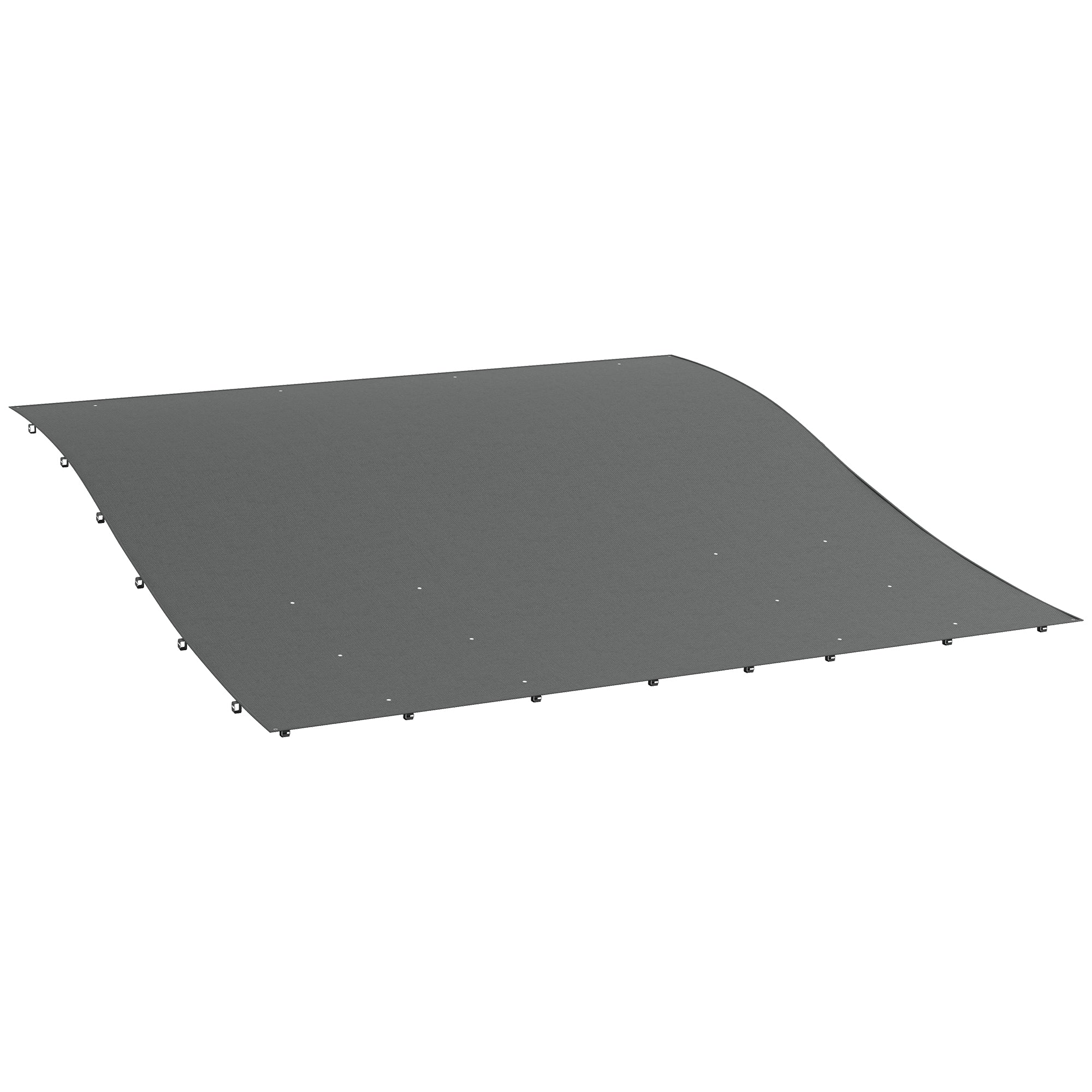 3.8' x 3.8' Pergola Canopy Replacement with Drain Holes, for Outsunny 84C-038 Series, Dark Grey - Image 12
