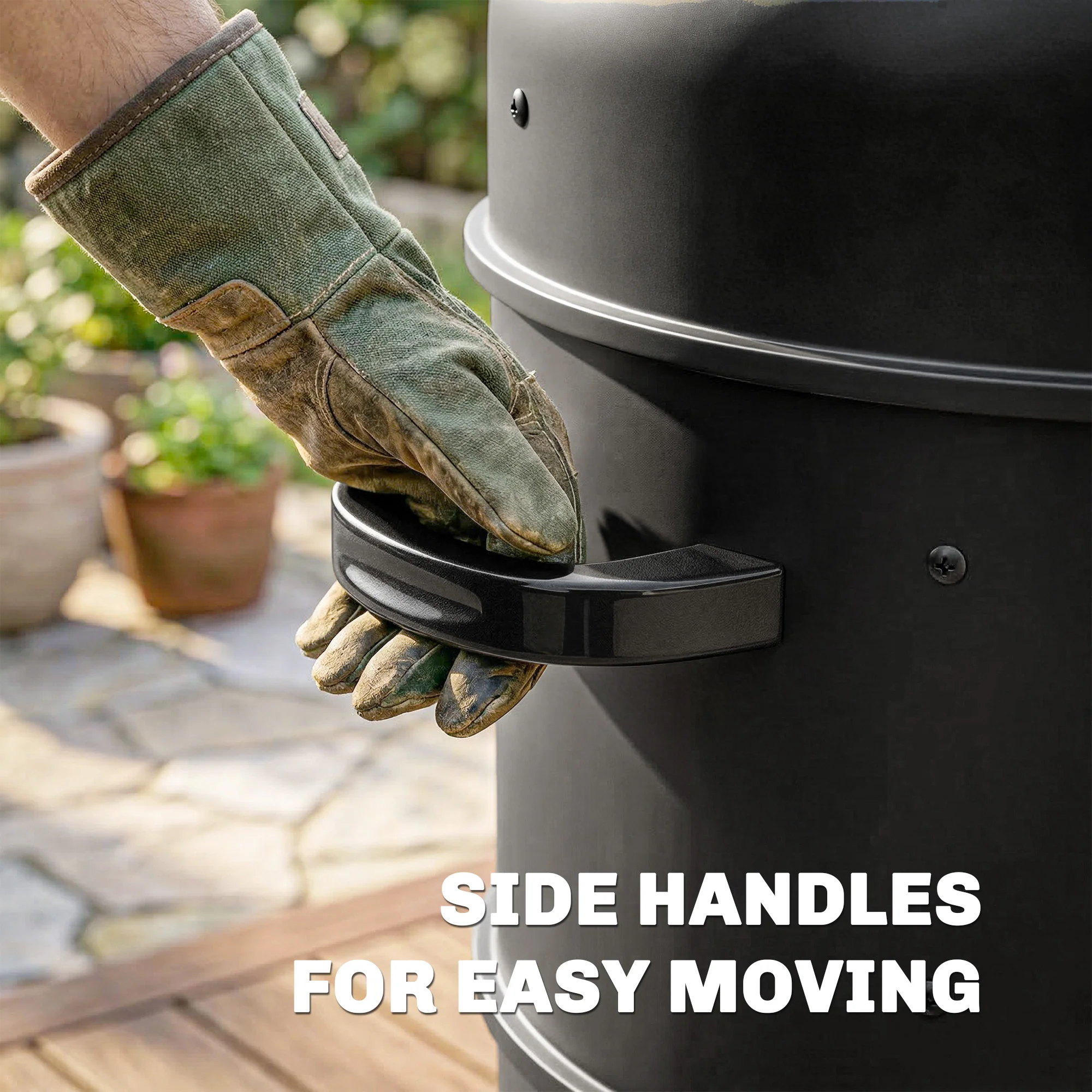 3-in-1 Vertical Charcoal Smoker with 2 Grill Grates - Image 10