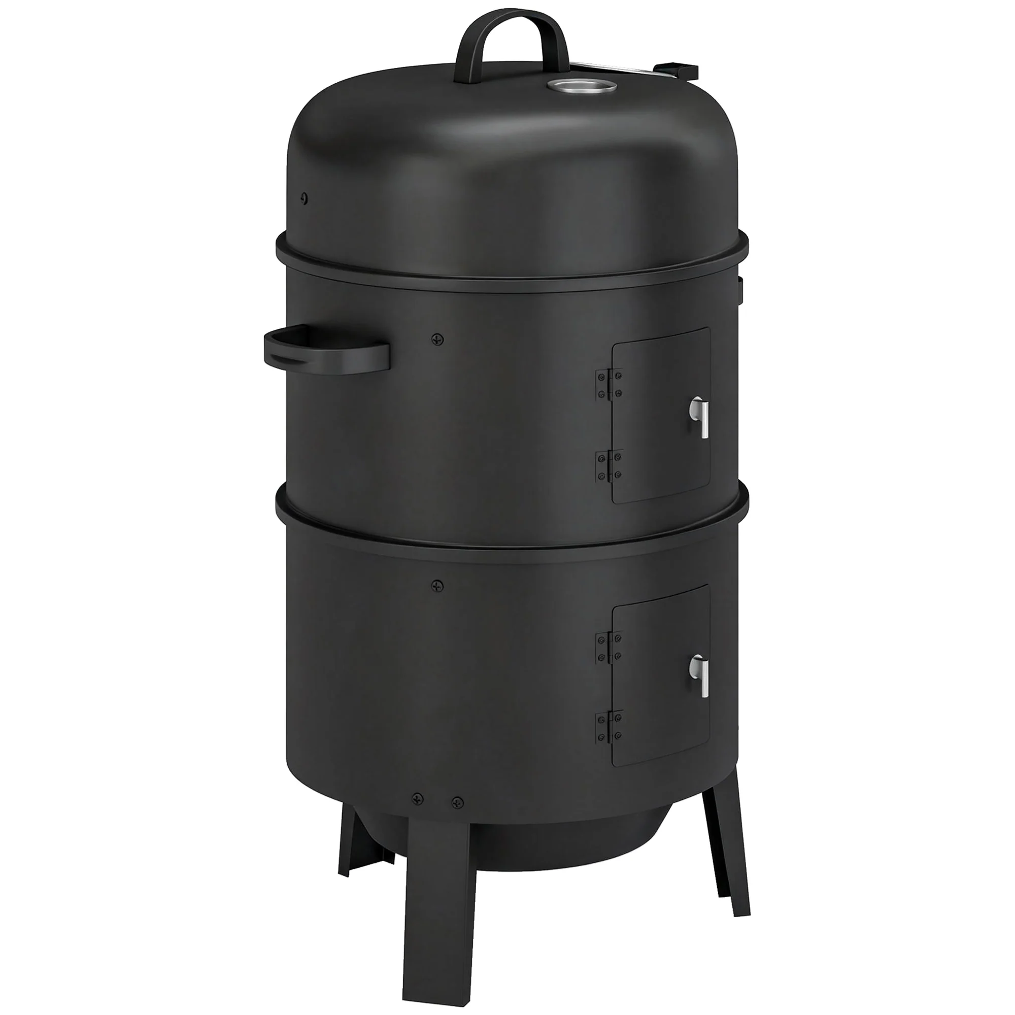 3-in-1 Vertical Charcoal Smoker with 2 Grill Grates - Image 12