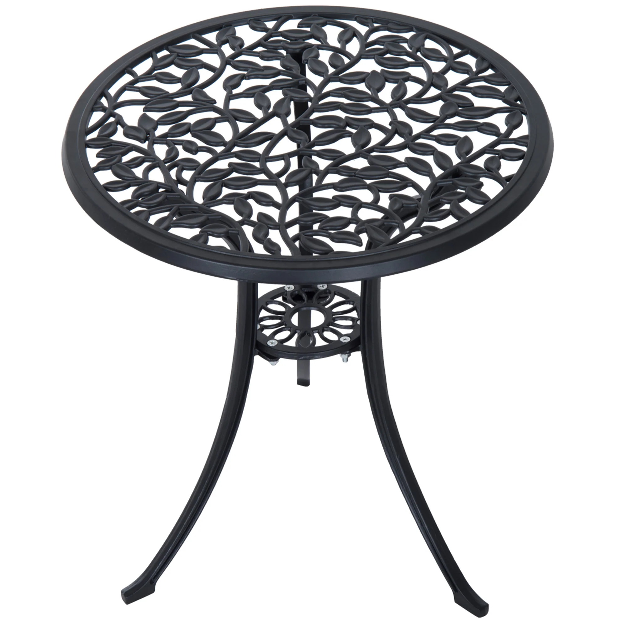 3 Pieces Outdoor Furniture Set, Patio Table and Chairs for Garden, Balcony, Porch, Black - Image 9