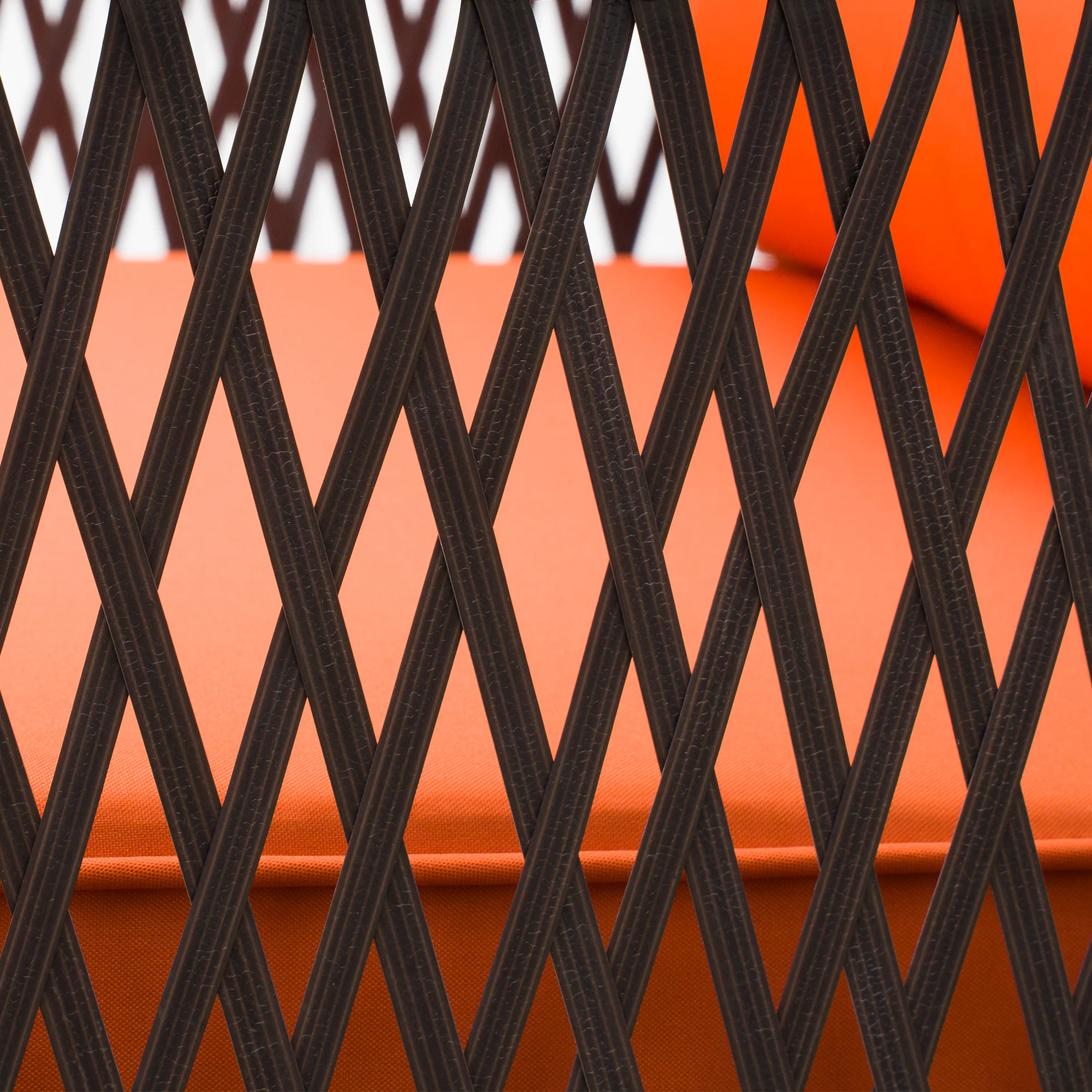 3 Pieces Rattan Bistro Set with Glass Top Table, Chairs & Thickened Cushions, Orange - Image 10