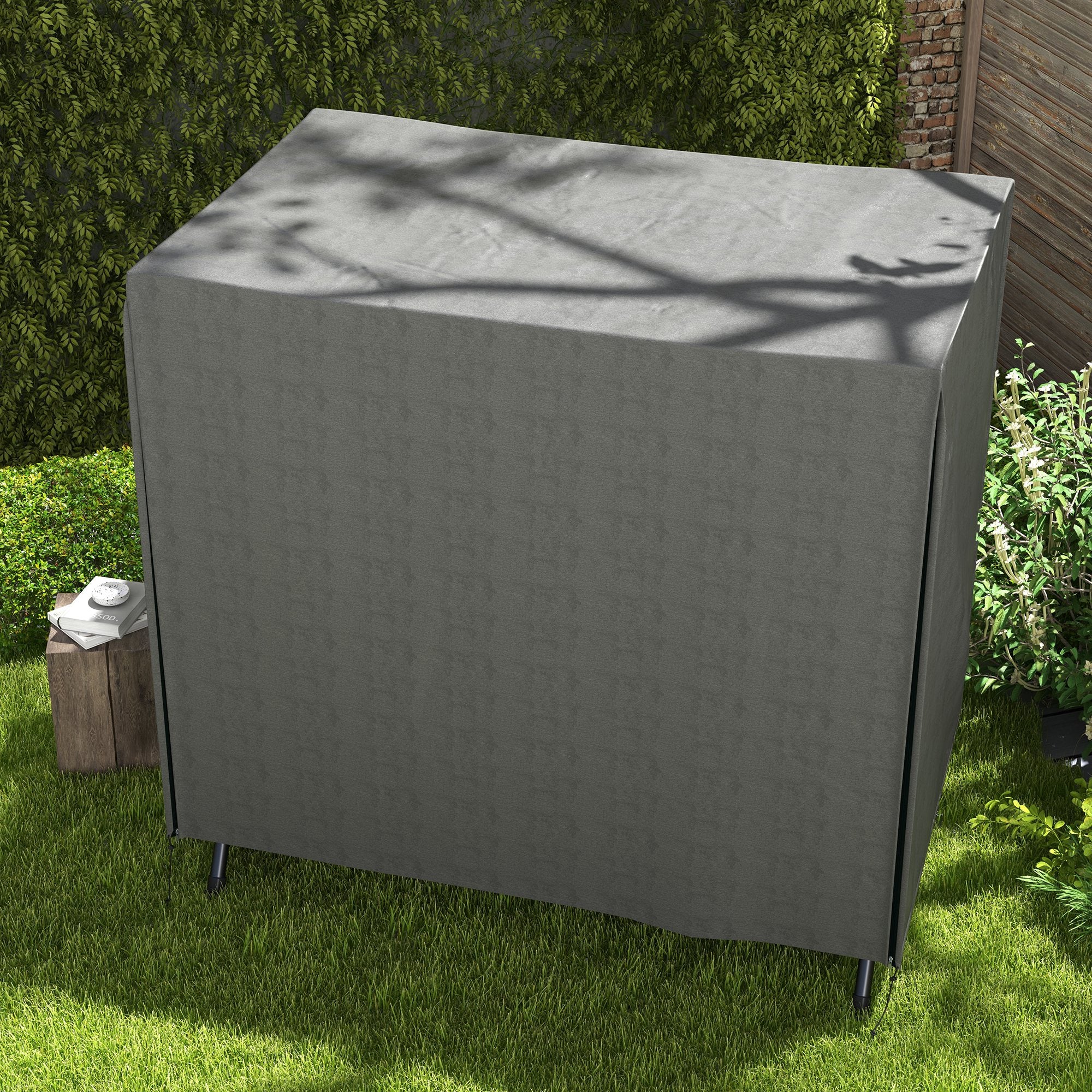 3-Seater Garden Swing Chair Protective Cover, Water UV Resistant, 177 x 114 x 152cm, Dark Grey - Image 10