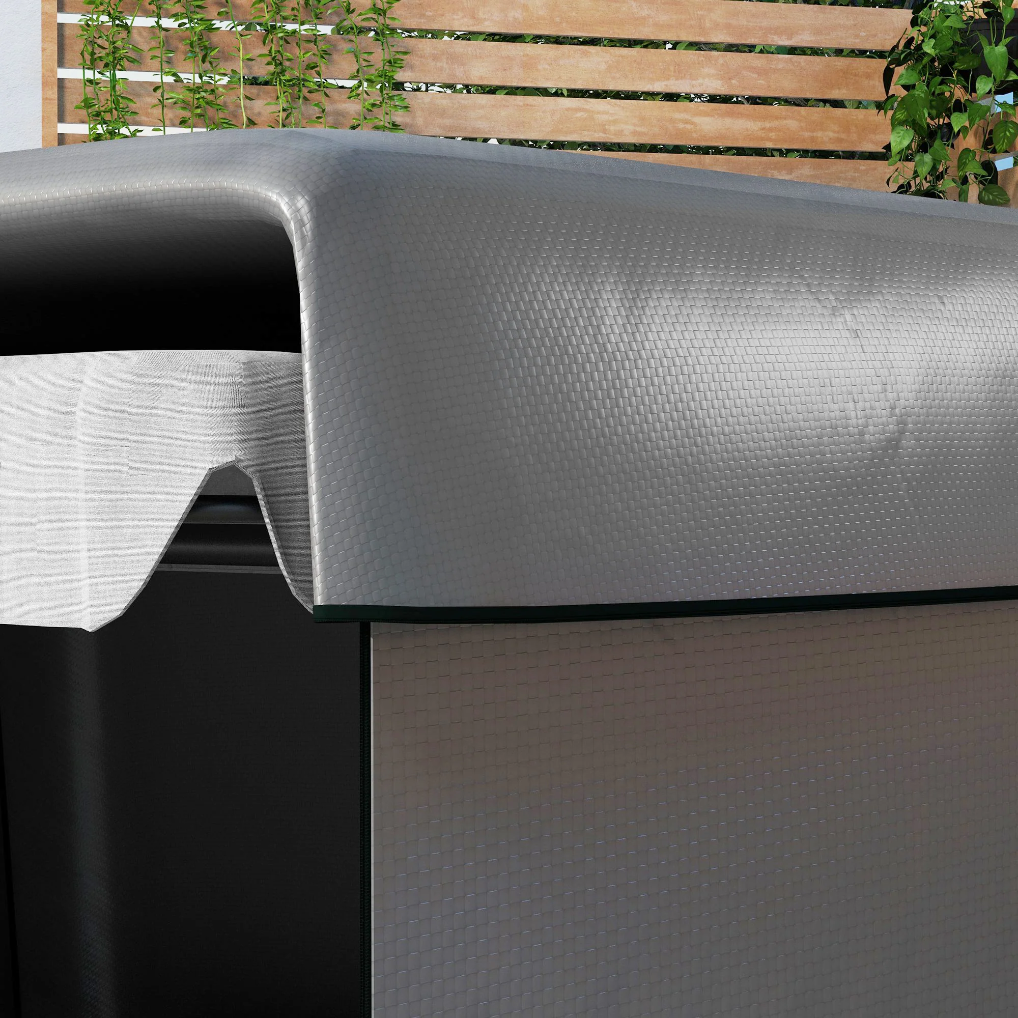 3-Seater Patio Swing Cover, Waterproof Garden Furniture Protection Cover, Dark Grey - Image 9