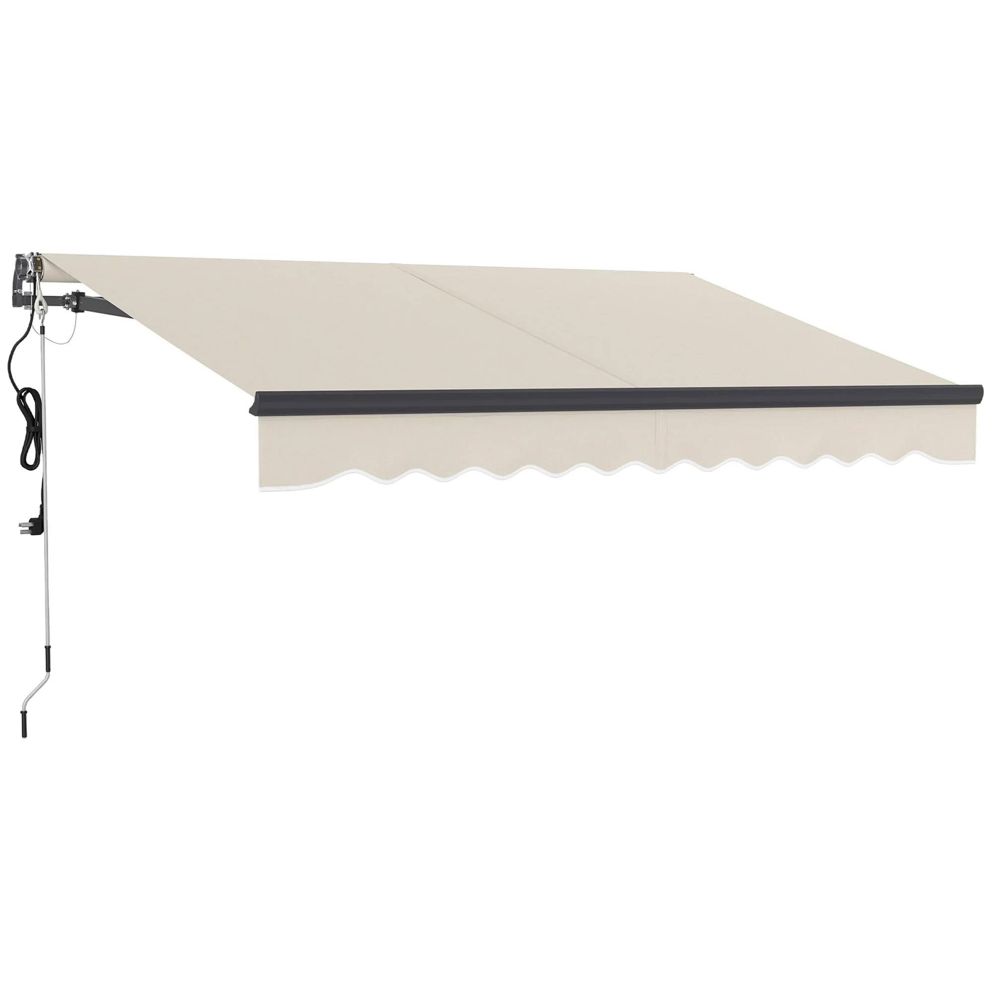 3 x 2.5m Electric Awning with Remote Controller for  Garden Patio Door Window, Beige - Image 12