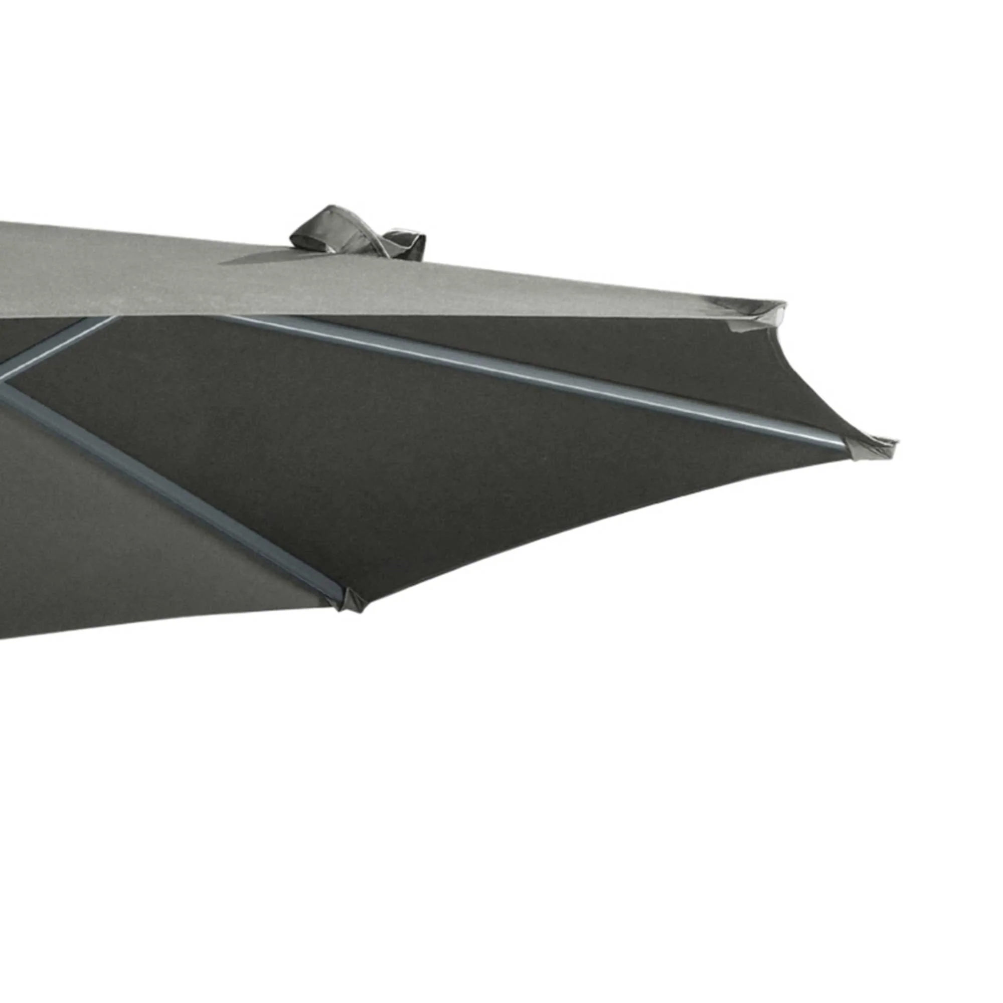3m 360° Rotation Garden Cantilever Parasol with Tilt, Crank & Cross Base, Grey - Image 12