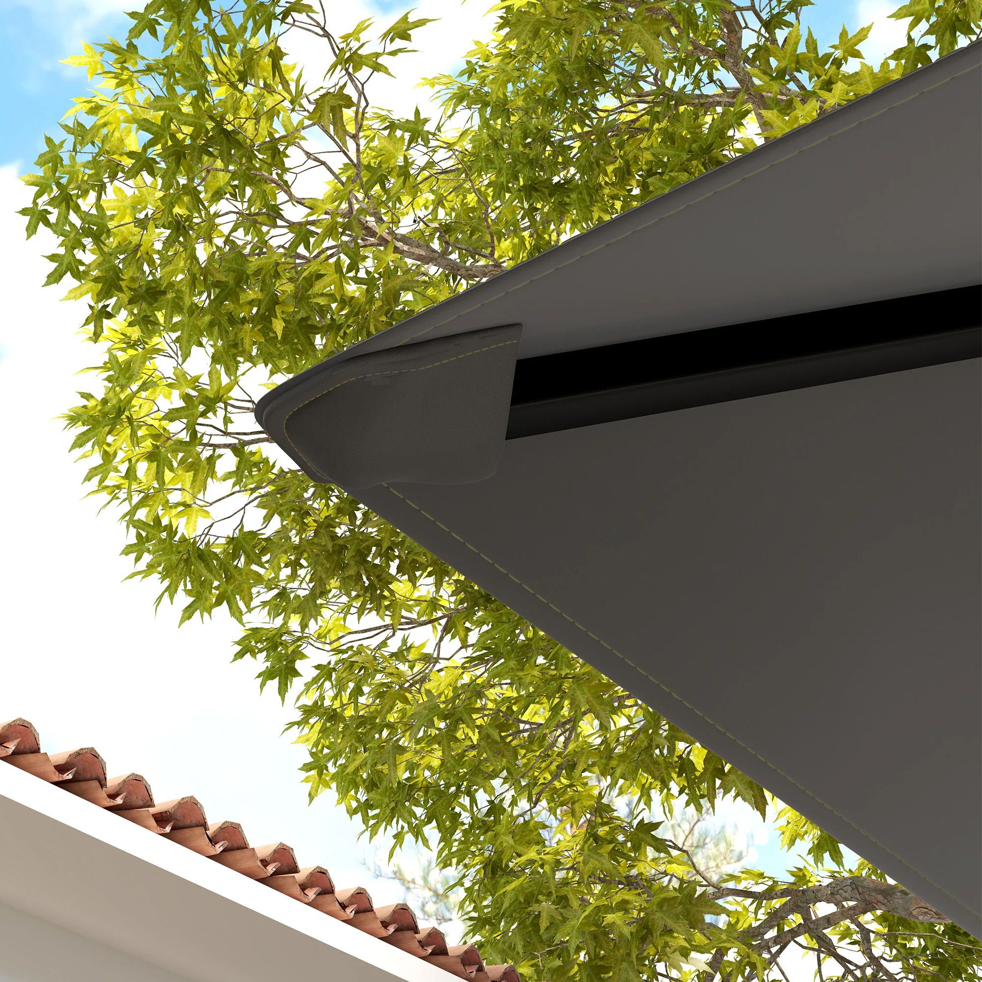 3 x 3m Waterproof Gazebo Canopy Replacement Cover with Drain Holes, 370g/©O Grey - Image 10