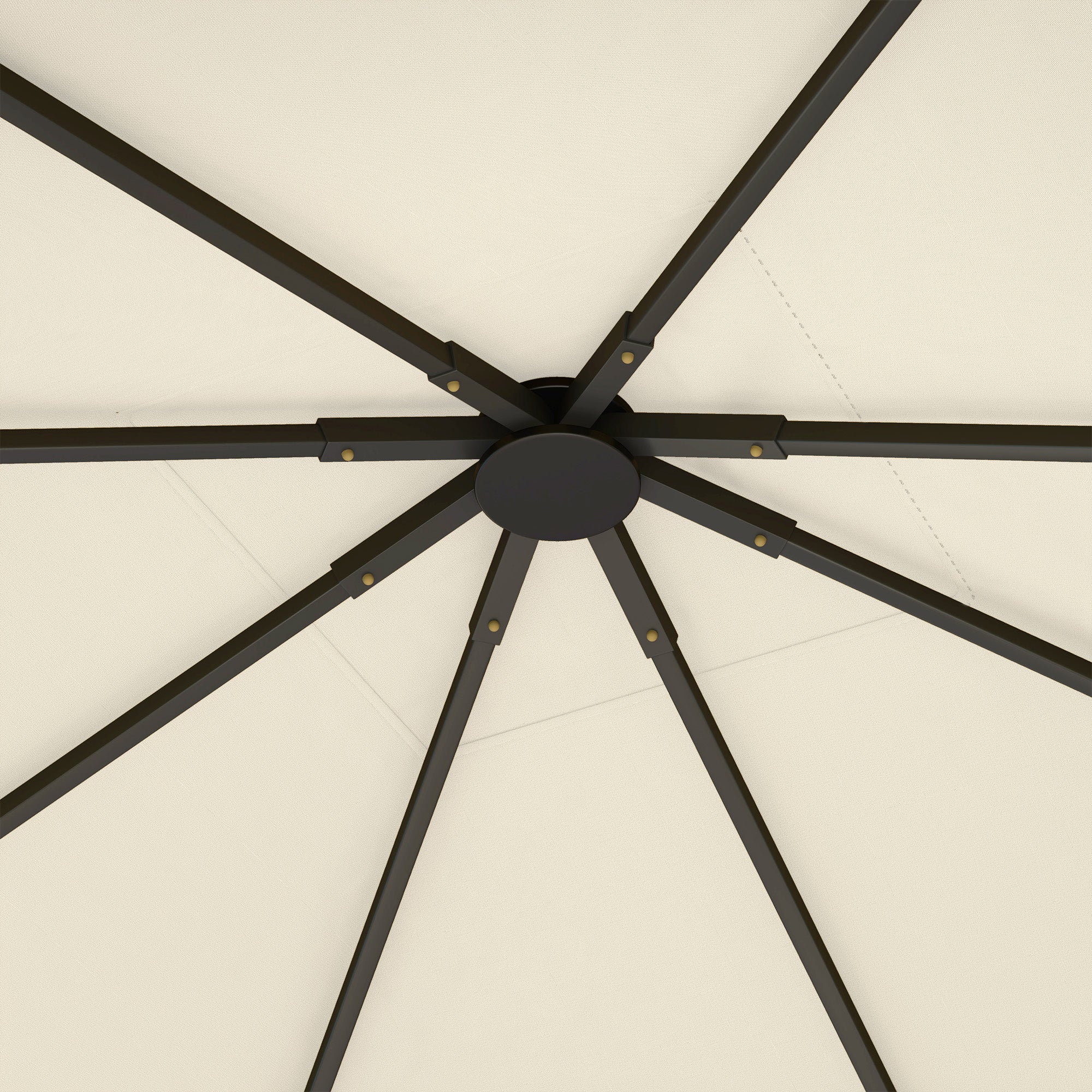 3 x 3m Waterproof Gazebo Canopy Replacement Cover with Drain Holes, 370g/㎡, Cream White - Image 11