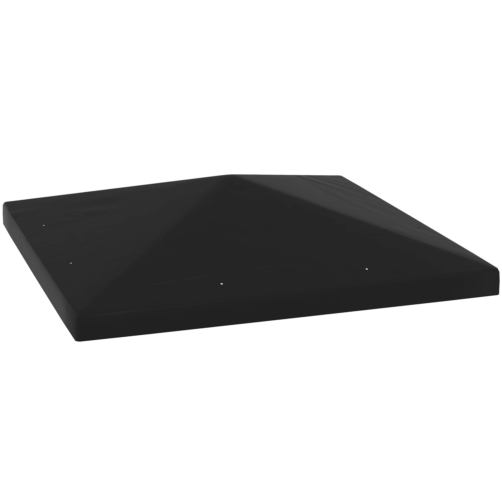 3 x 3m Waterproof Gazebo Canopy Replacement Cover with Drain Holes, 370g/㎡, Black