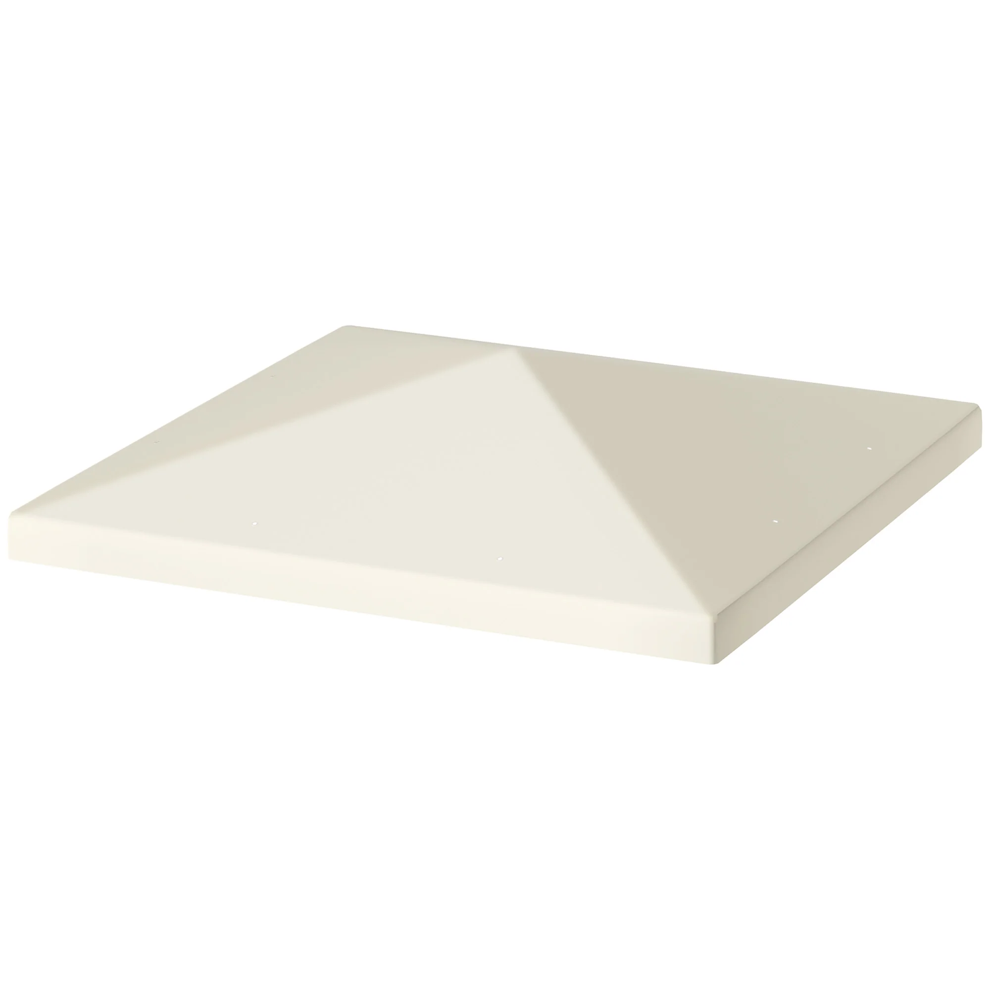 3 x 3m Waterproof Gazebo Canopy Replacement Cover with Drain Holes, 370g/㎡, Cream White - Image 2