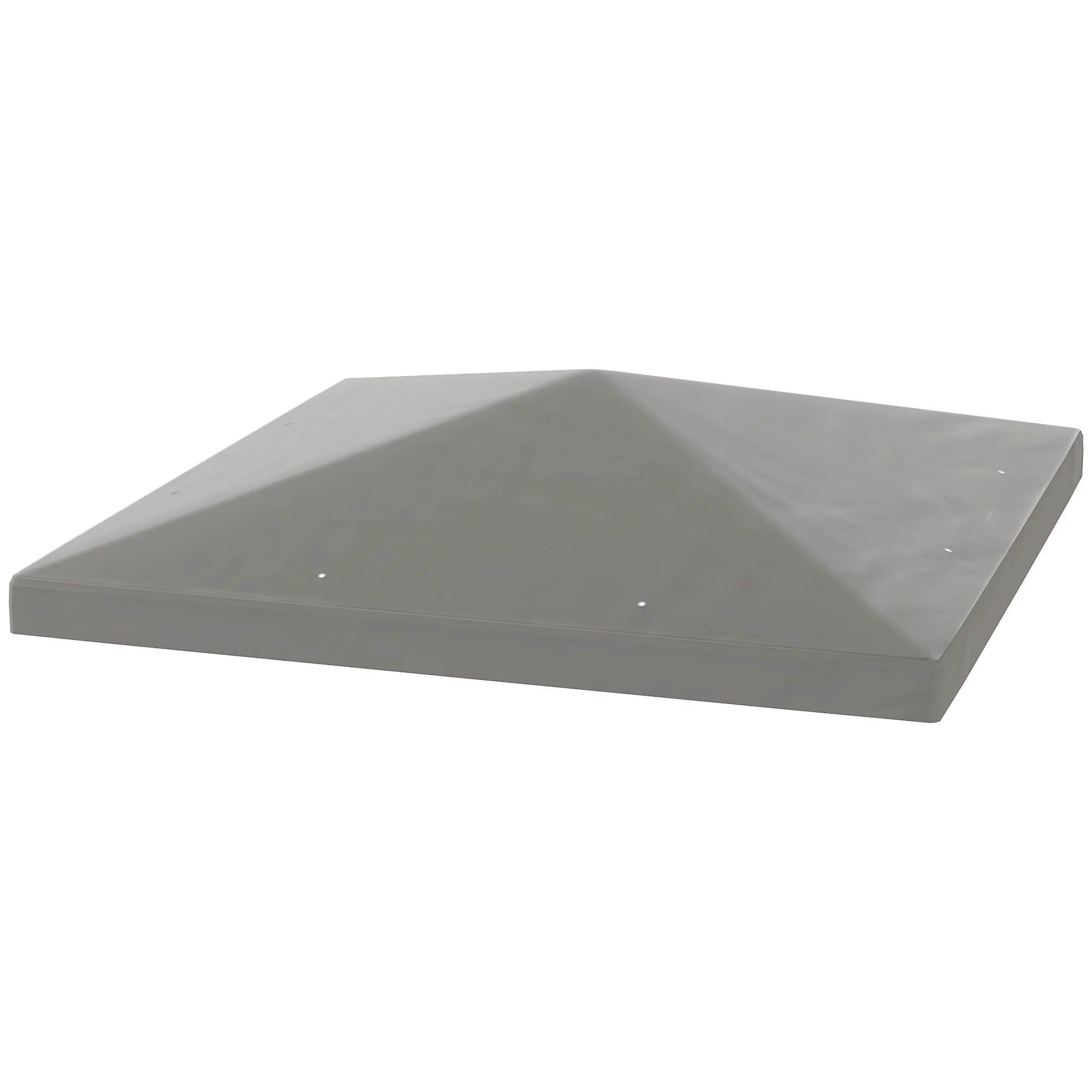 3 x 3m Waterproof Gazebo Canopy Replacement Cover with Drain Holes, 370g/㎡ Grey - Image 2