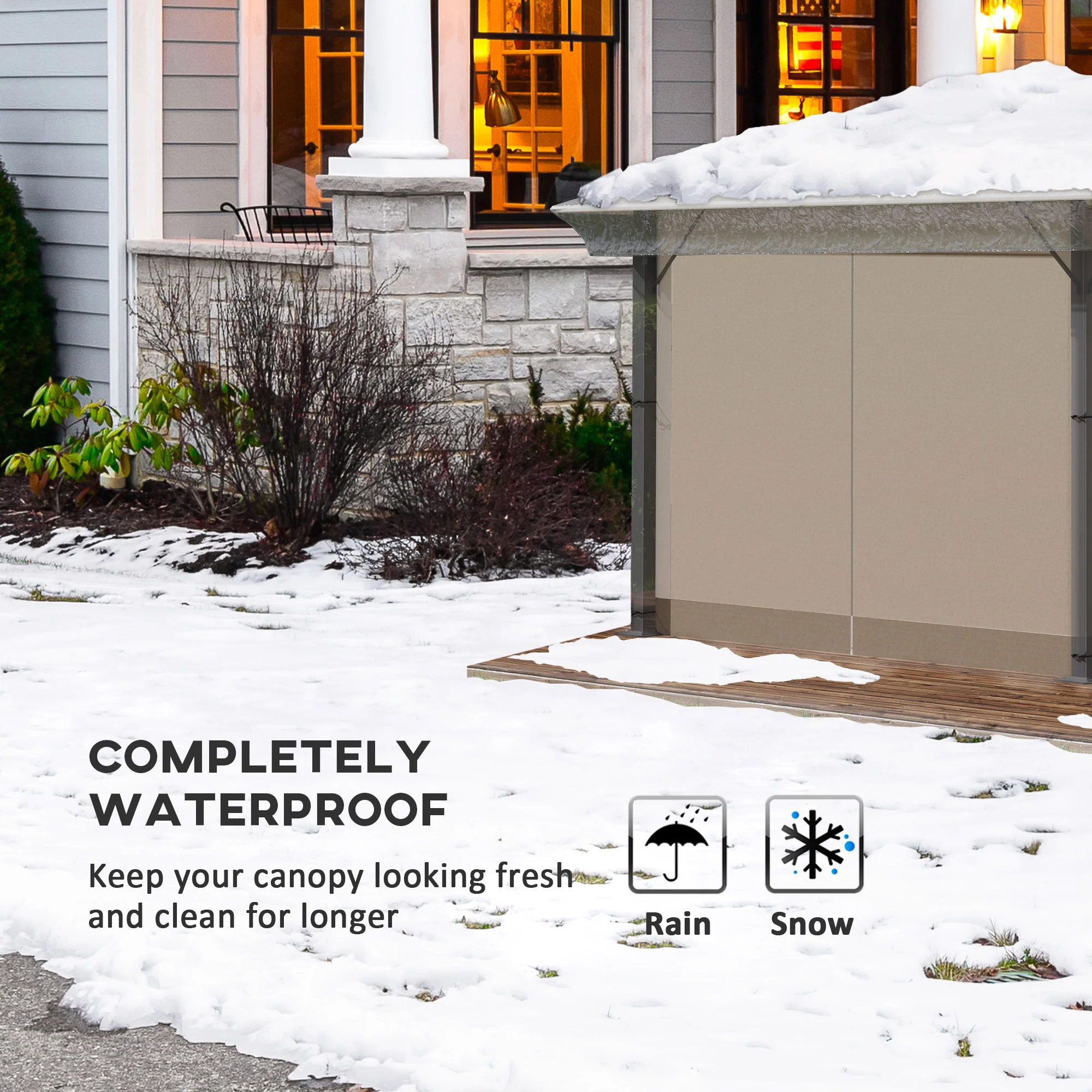 3 x 3 m Gazebo Protective Cover, Waterproof Cover for Gazebo, Canopy, and Tent - Image 6