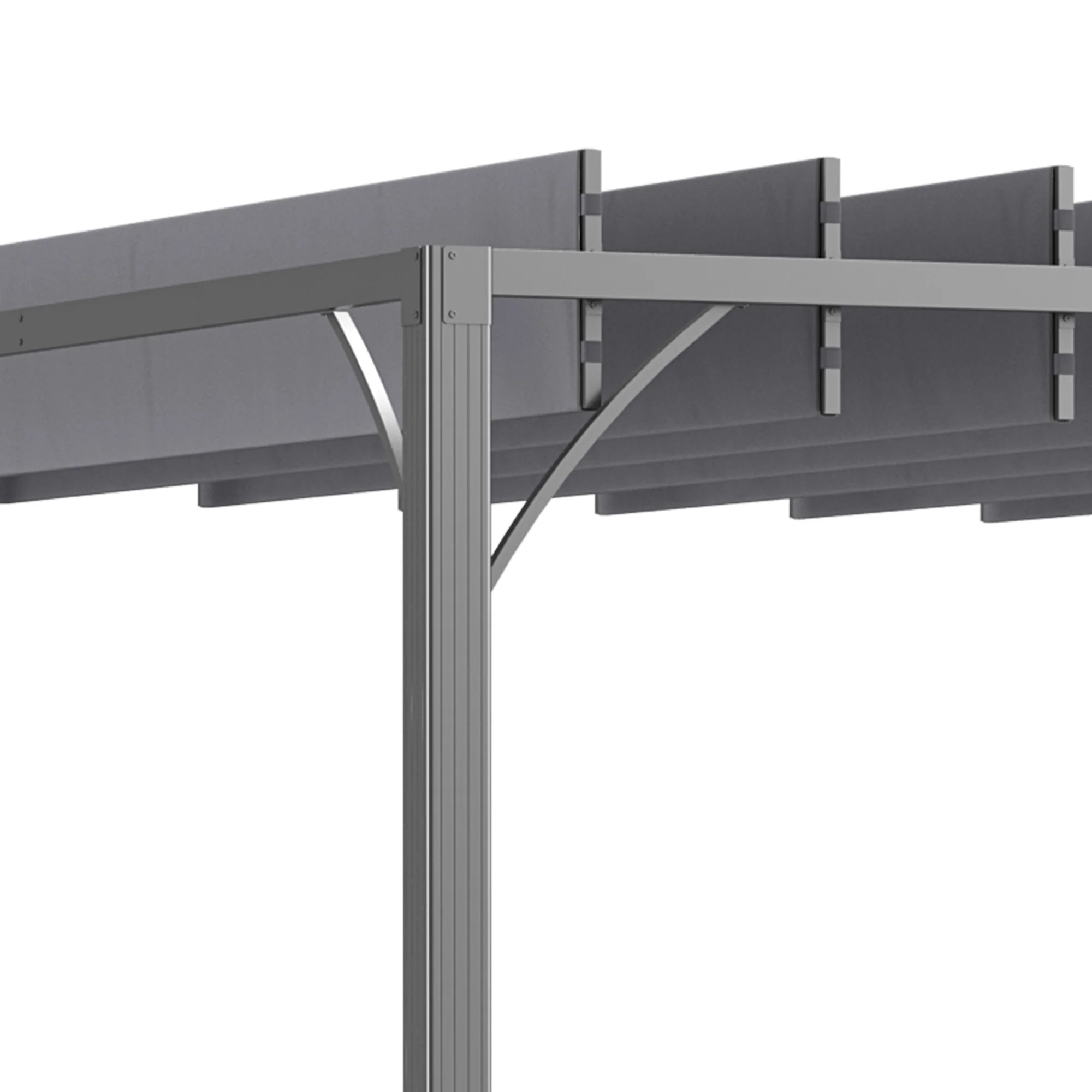 3 x 3m Aluminium Gazebo Canopy with Adjustable Roof & Ground Stakes for Patio, Garden, Grey - Image 10