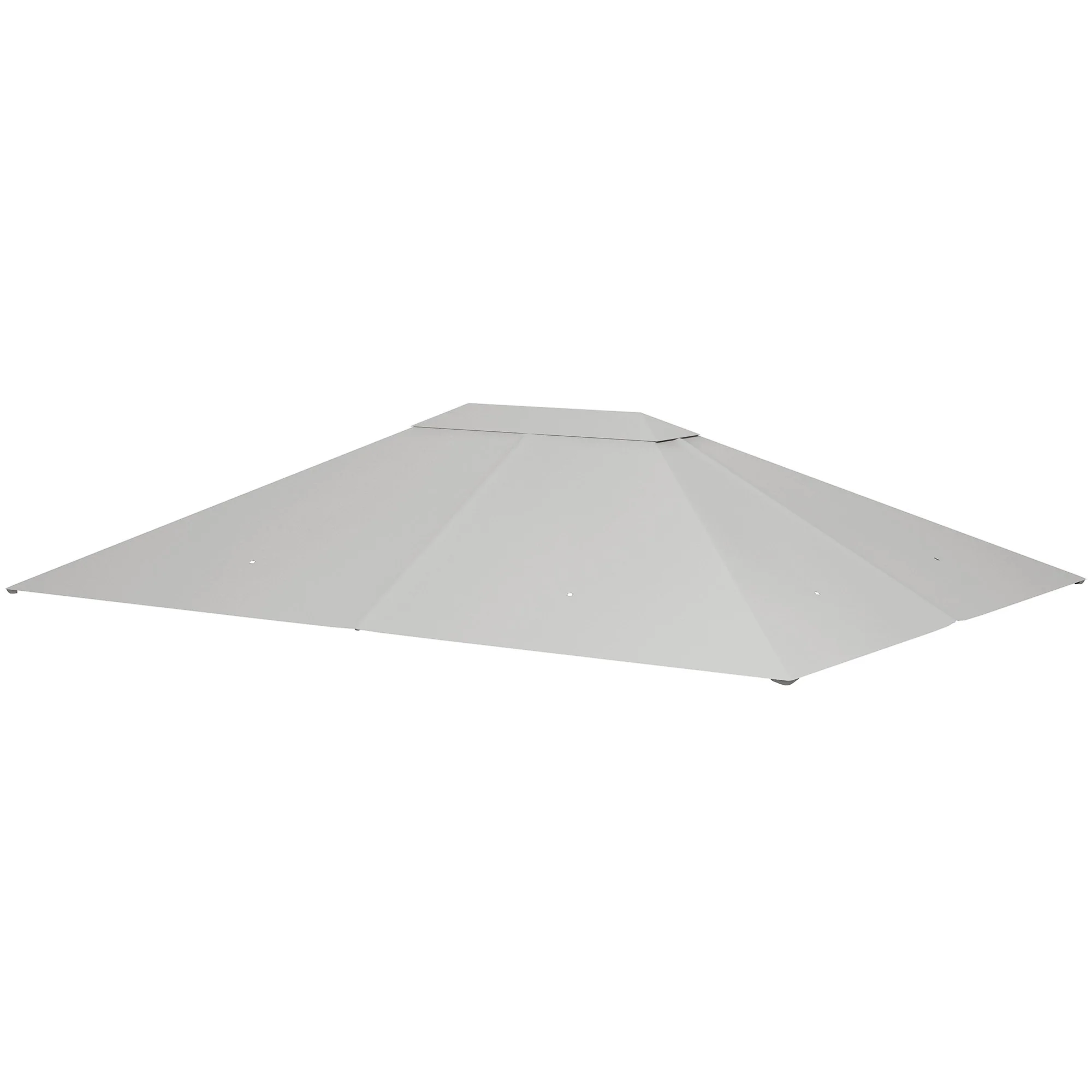 3 x 4m Waterproof Gazebo Canopy Replacement Cover with Vents & Drain Holes, Light Grey - Image 2