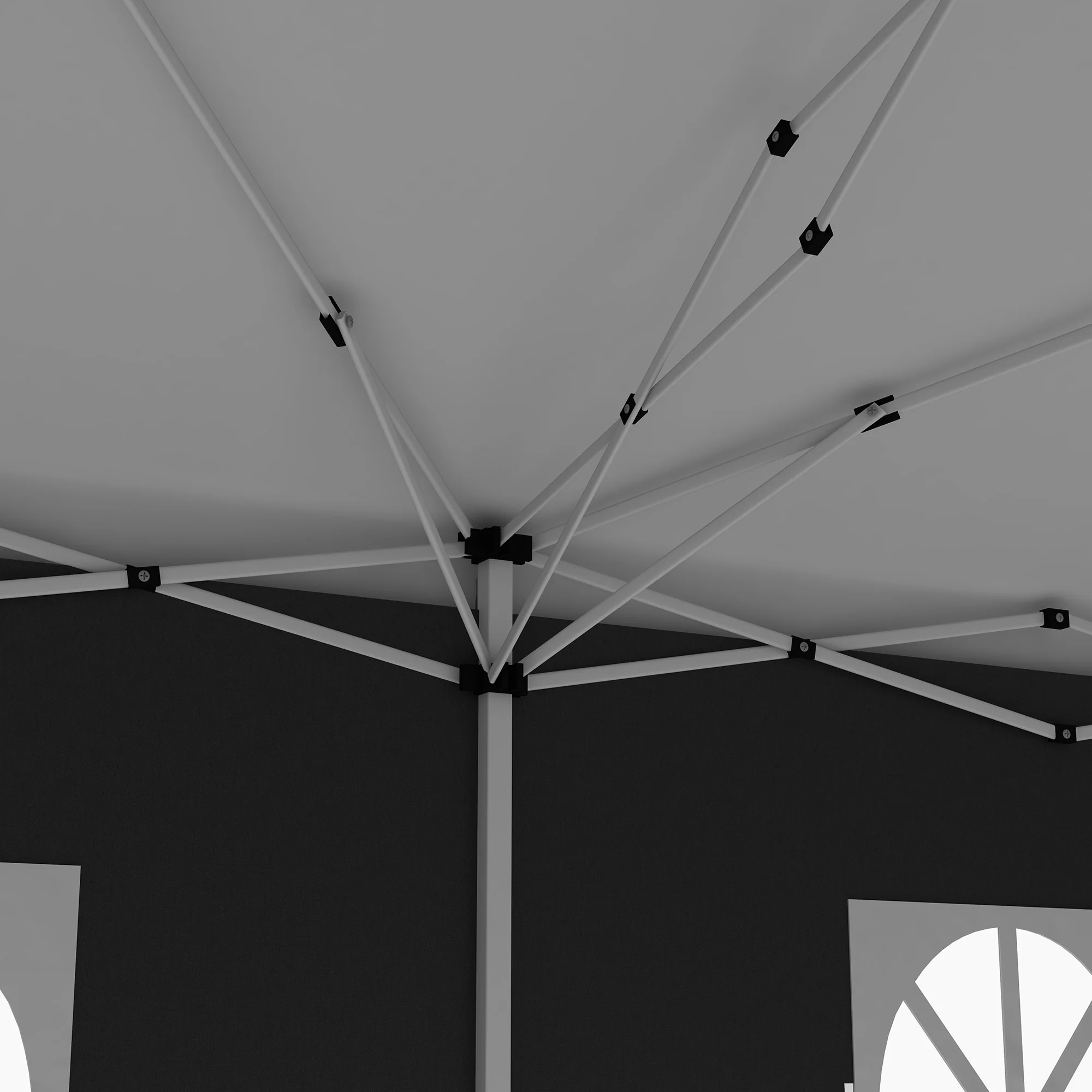 3 x 6m Garden Pop Up Gazebo, Wedding Party Tent with Sidewalls, Windows, Carry Bag, Black - Image 11