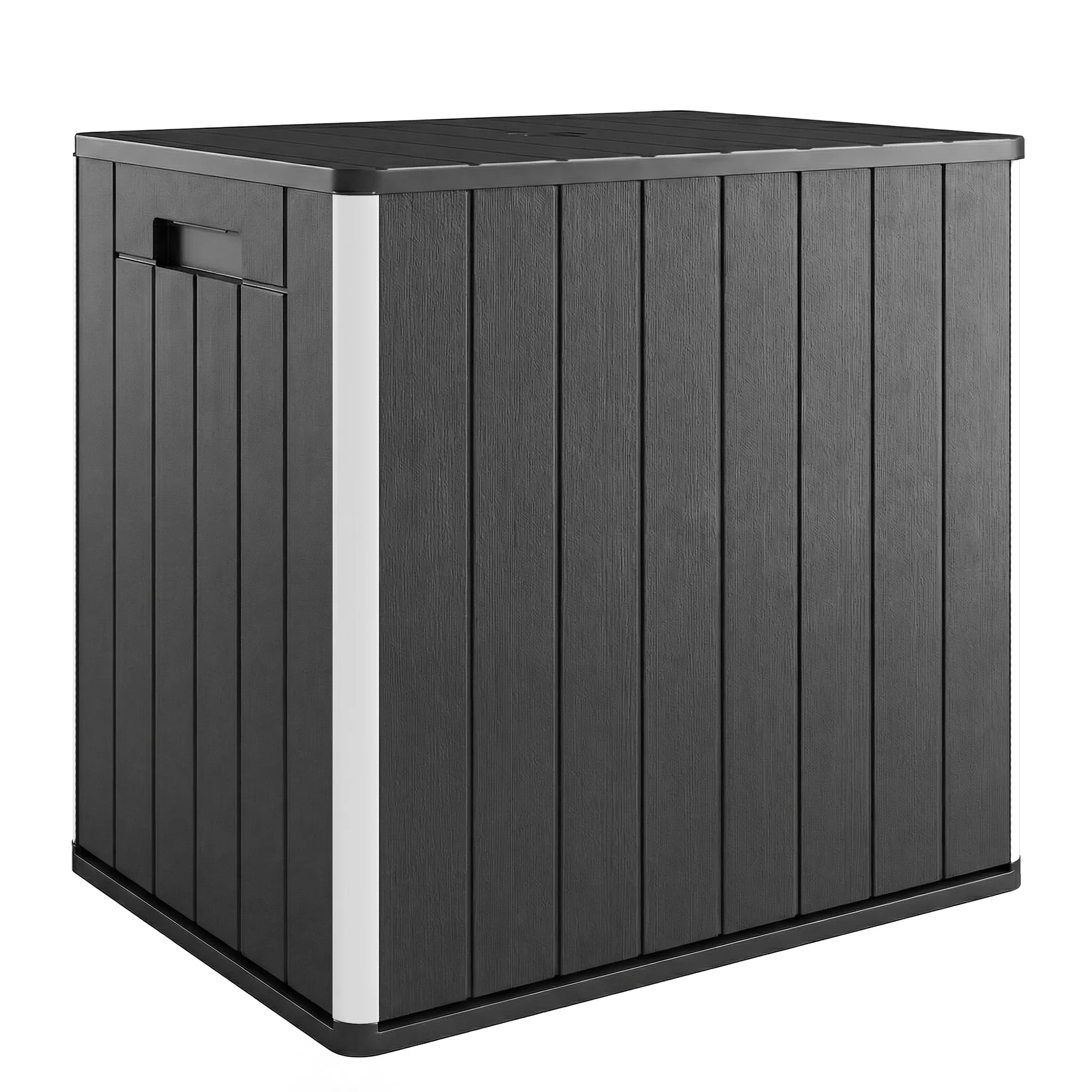 30 Gallon Outdoor Storage Box Side Table with Umbrella Holder - Image 12