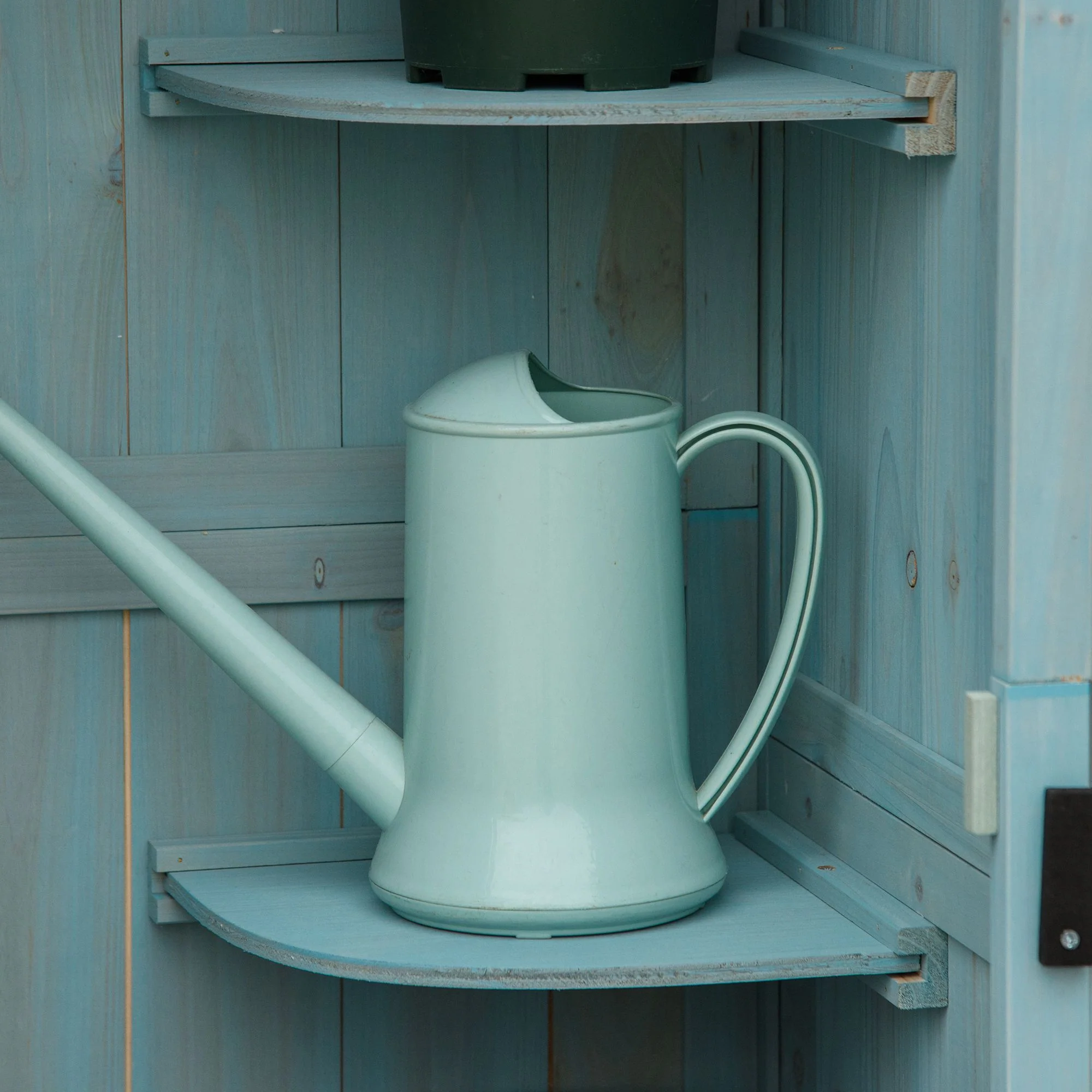 Weatherproof Garden Storage Shed with Shelves & Roof - Image 10