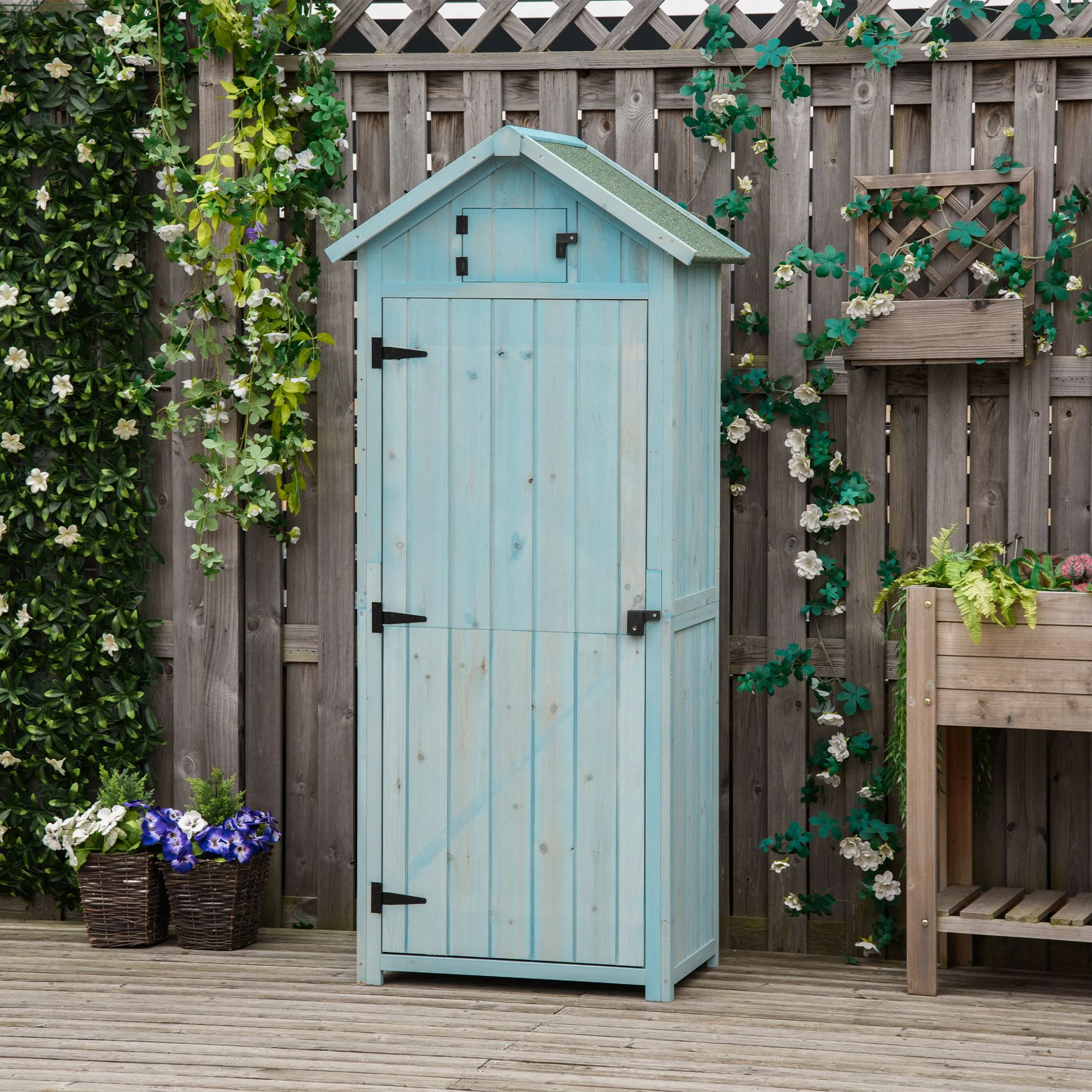 Weatherproof Garden Storage Shed with Shelves & Roof - Image 3