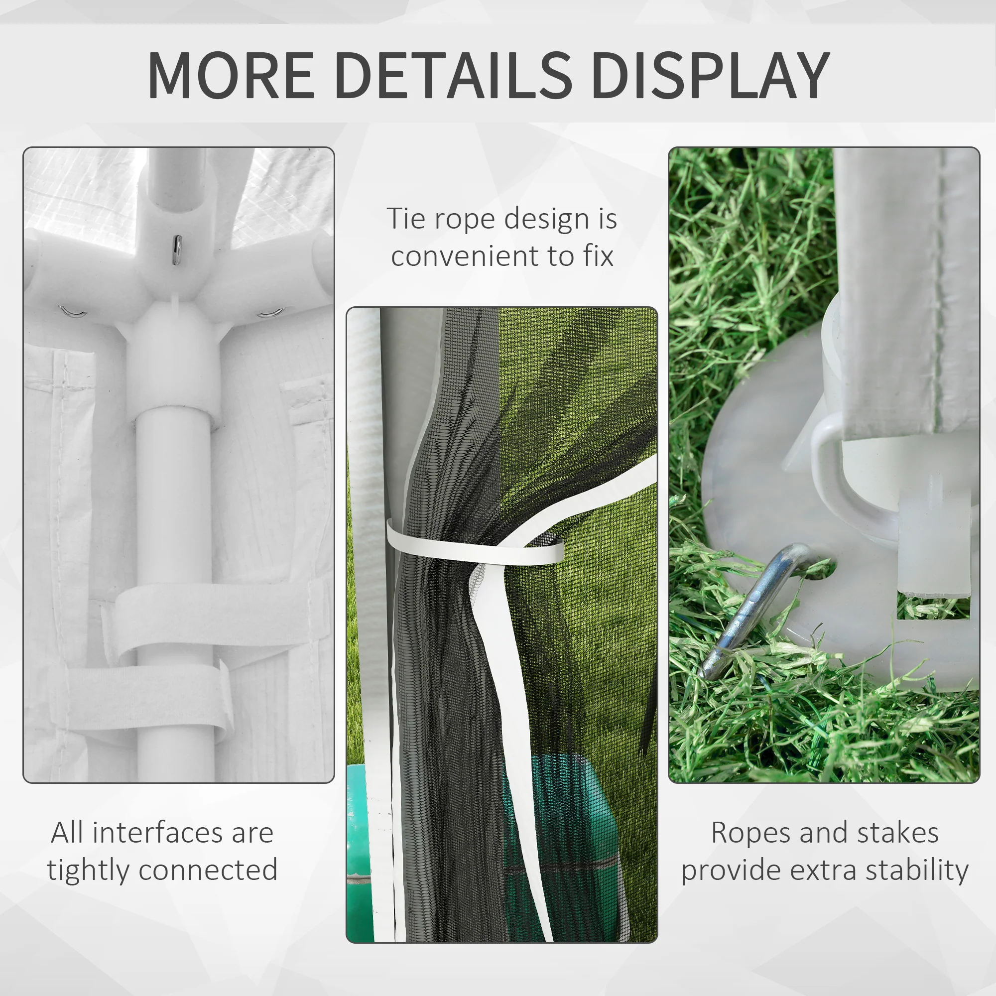 4 x 3 m Gazebo Canopy Party Tent with Mesh Sidewalls for Outdoor Event, White - Image 8
