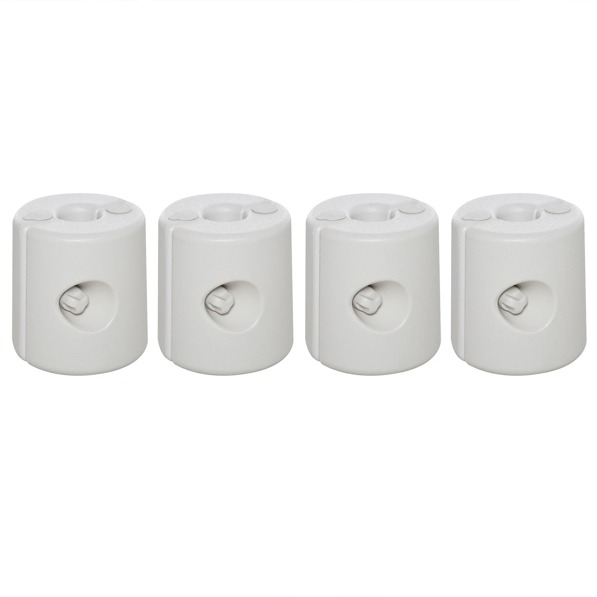4 Pack 36kg Gazebo Weights, Canopy Tent Weights w/ Rapid Clip, Water & Sand Filled, White