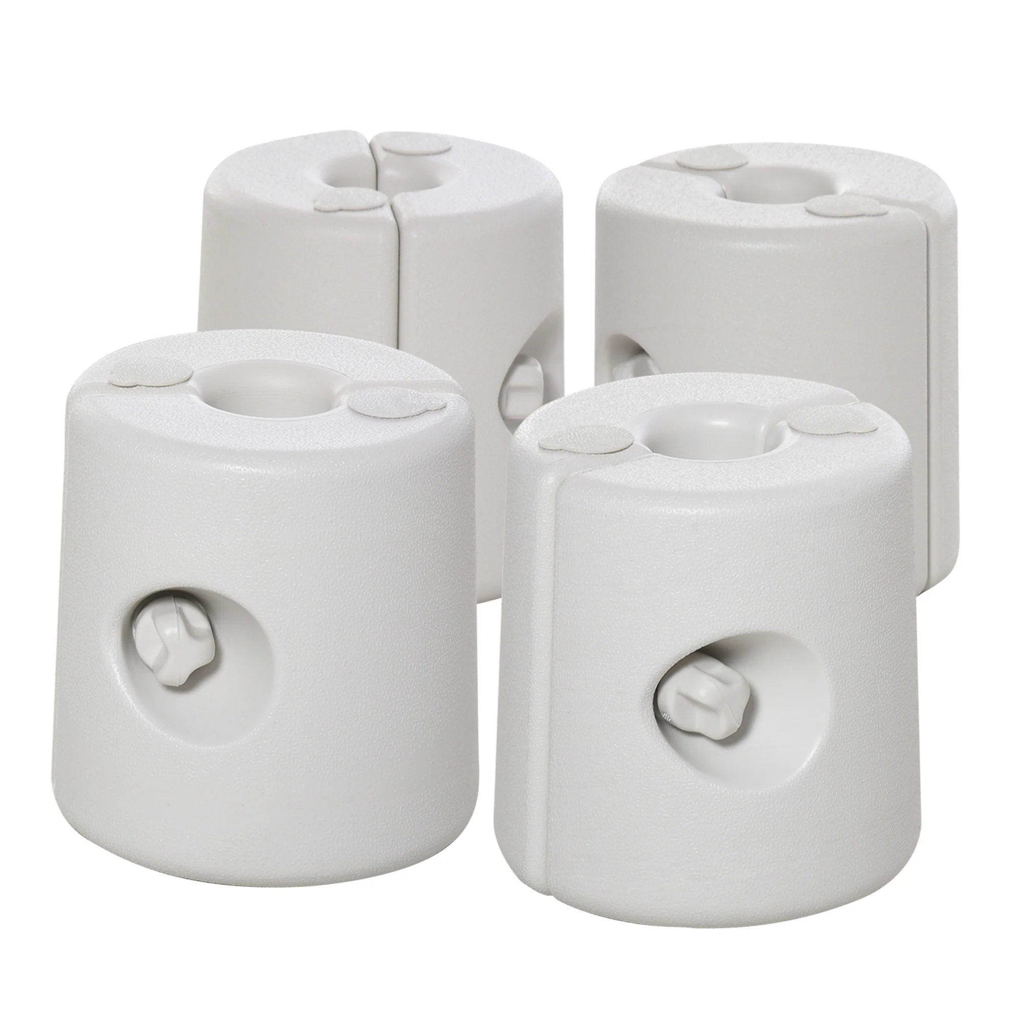 4 Pack 36kg Gazebo Weights, Canopy Tent Weights w/ Rapid Clip, Water & Sand Filled, White - Image 12