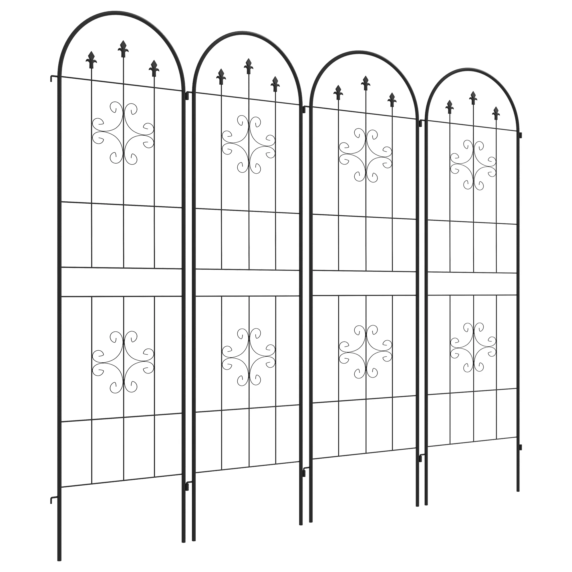 4-Pack 20" x 71" Metal Garden Trellis with Arrow Design - Image 12