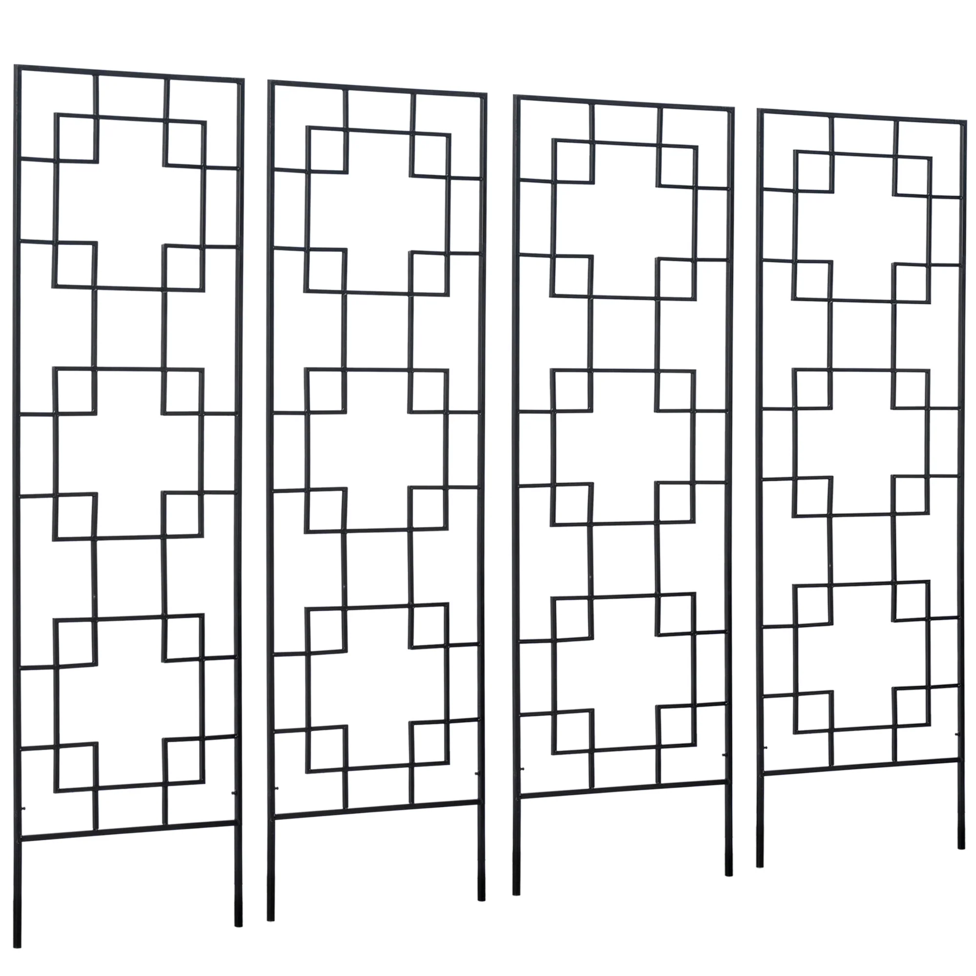 4-Pack 72" Metal Garden Trellis for Climbing Plants - Image 12