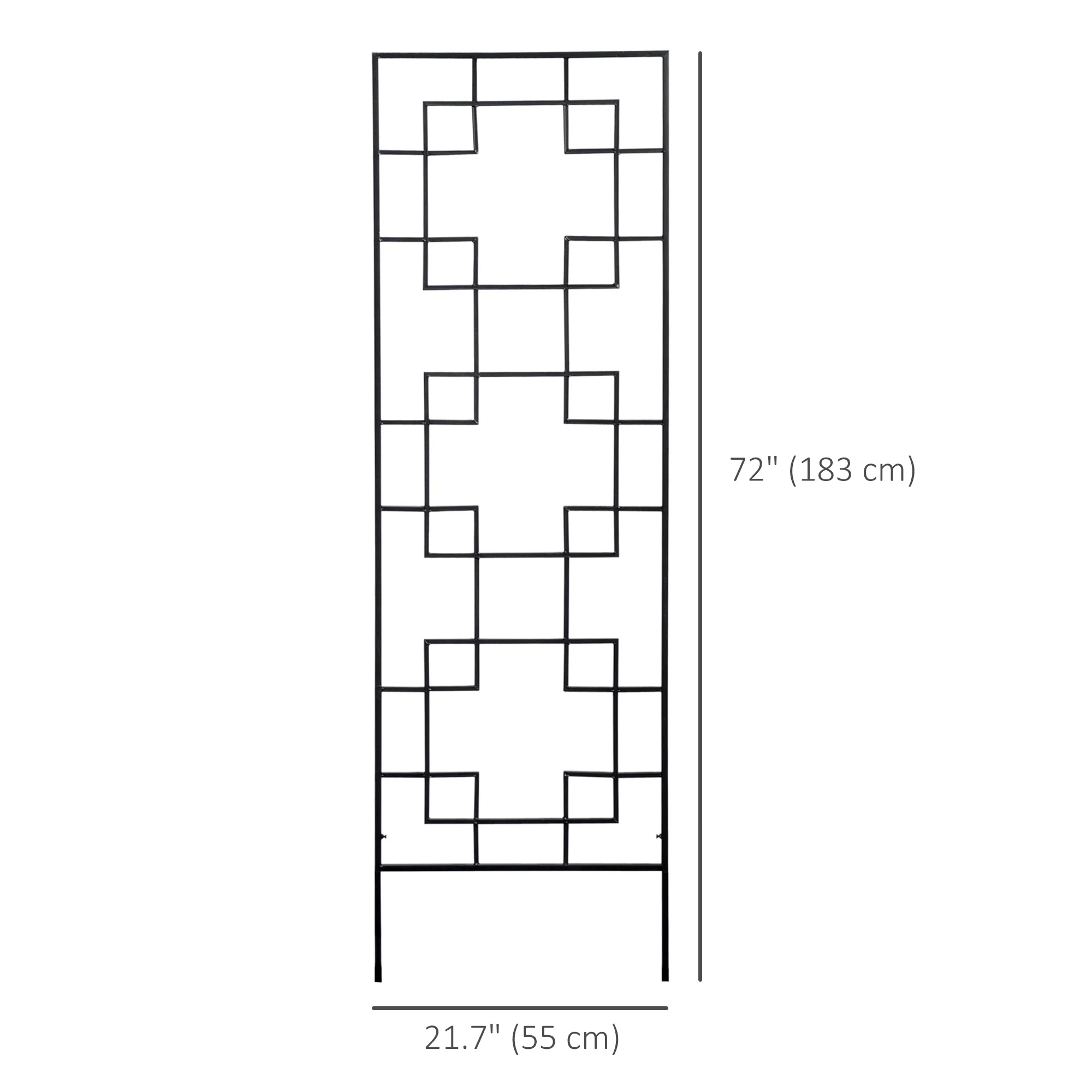 4-Pack 72" Metal Garden Trellis for Climbing Plants - Image 5