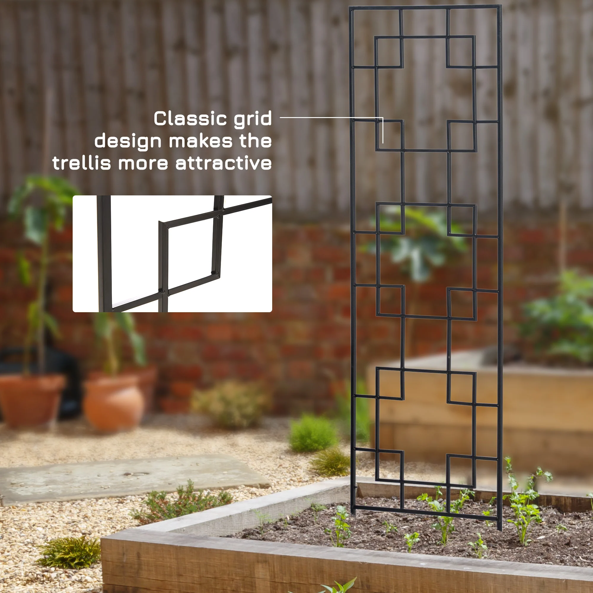 4-Pack 72" Metal Garden Trellis for Climbing Plants - Image 8