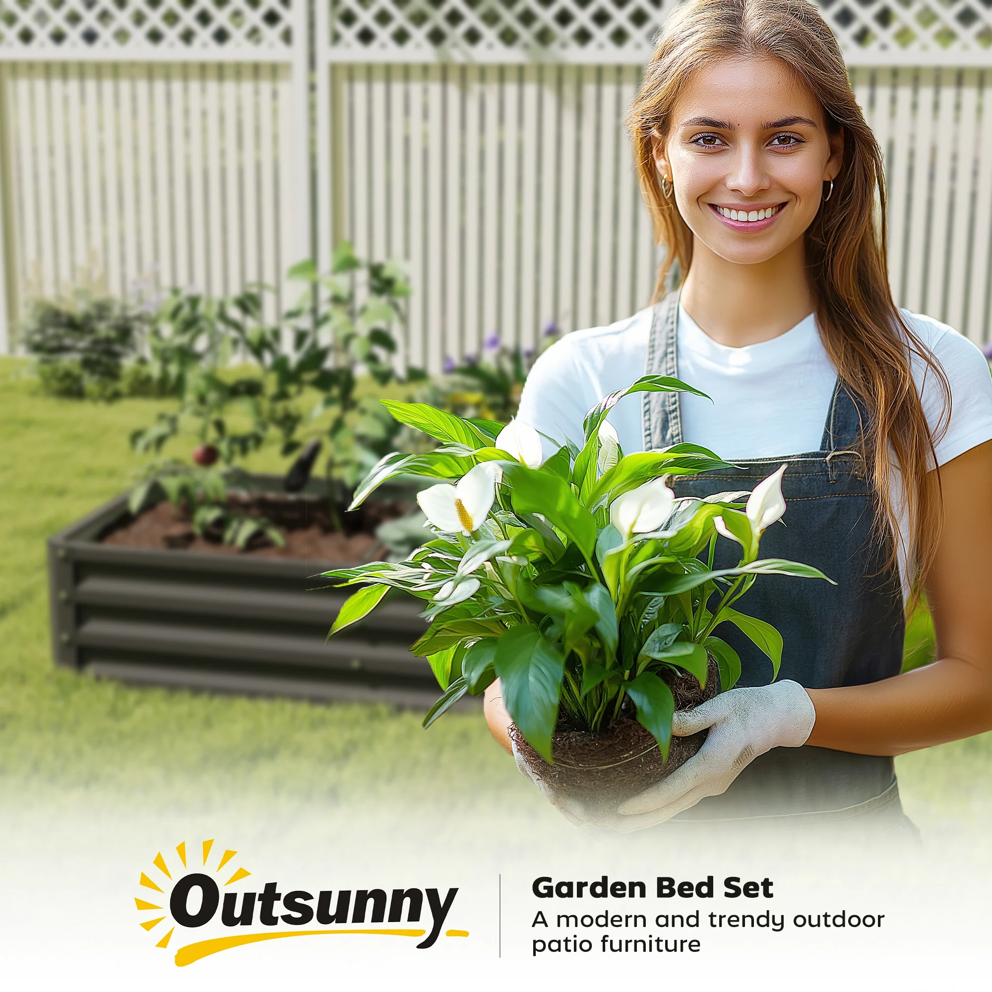 4' x 2' x 1' Galvanized Raised Garden Bed for Vegetables, Black - Image 11