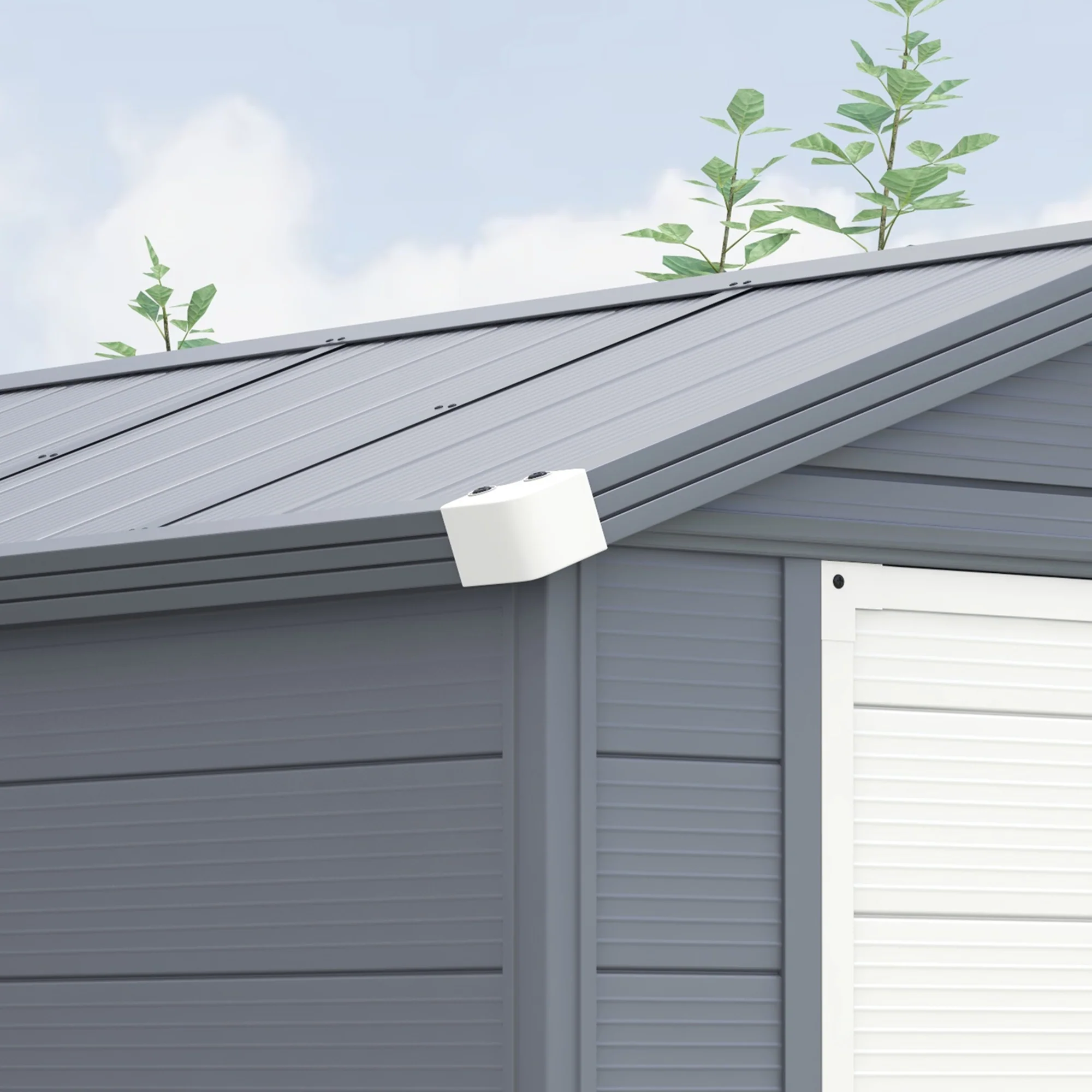 4 x 6ft Plastic Garden Storage Shed w/ Foundation Kit, Ventilation Slots & Lockable Door, Grey - Image 10