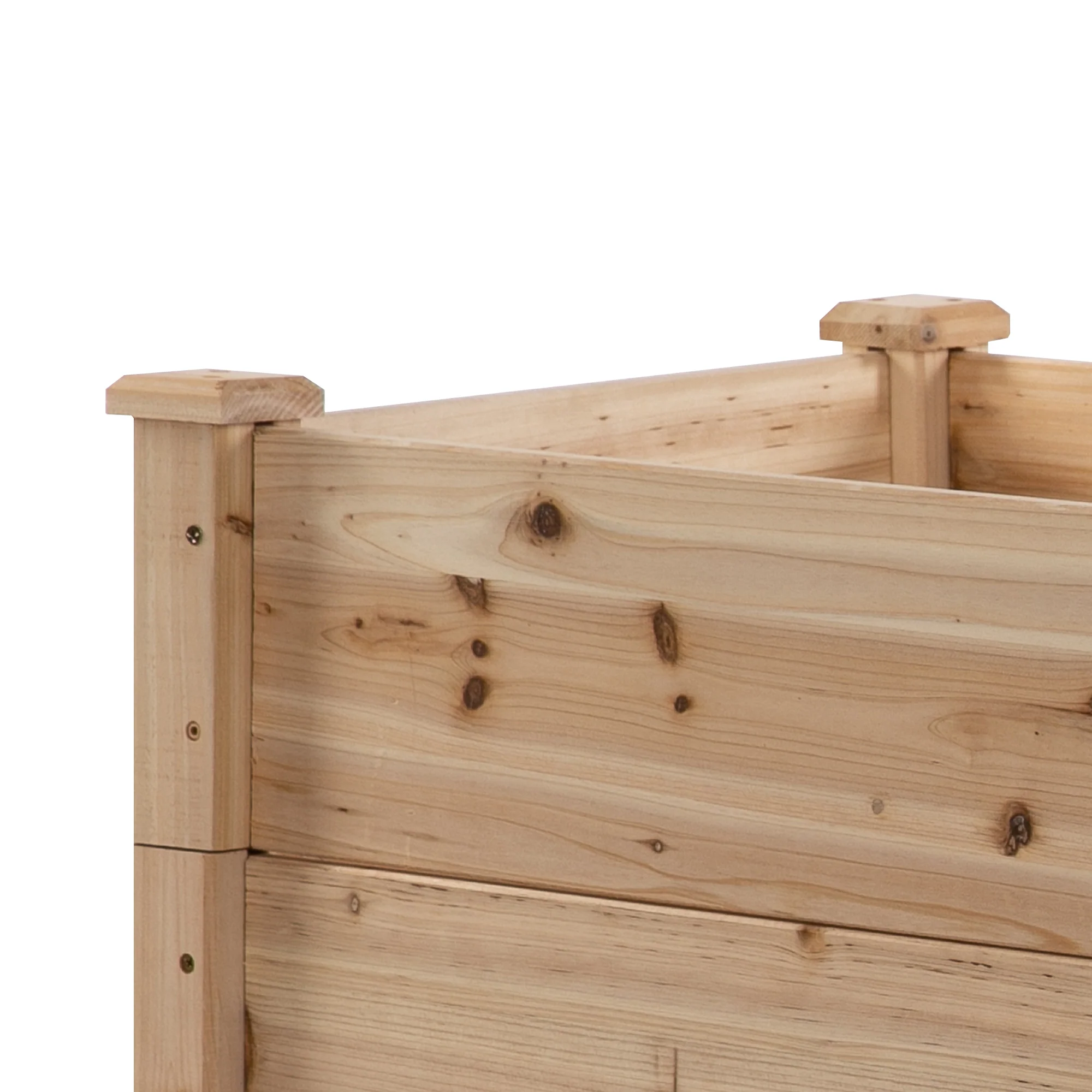 49" x 49" x 22" 3-Tier Wooden Raised Garden Bed Planter, Natural - Image 10