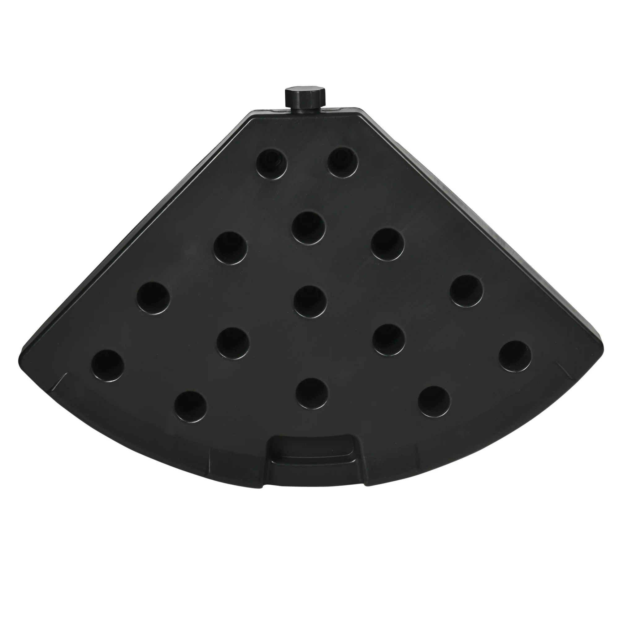 4PCs Parasol Weights for Parasol, Wicker Effect HDPE Water and Sand Filled, Black - Image 11