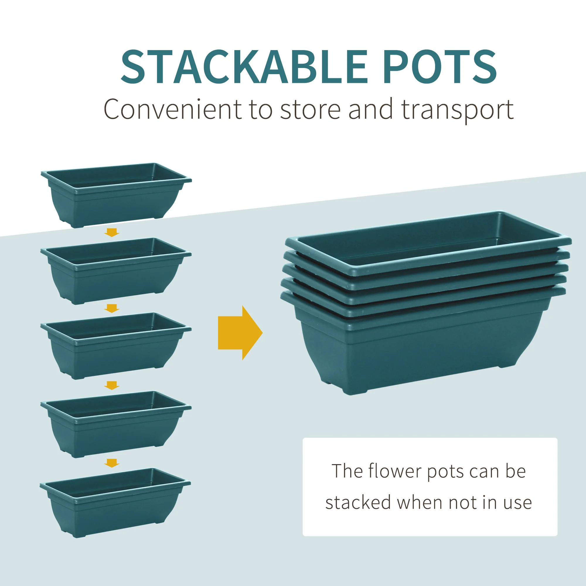 5-Tier Raised Garden Bed with 5 Planter Boxes, Green - Image 7