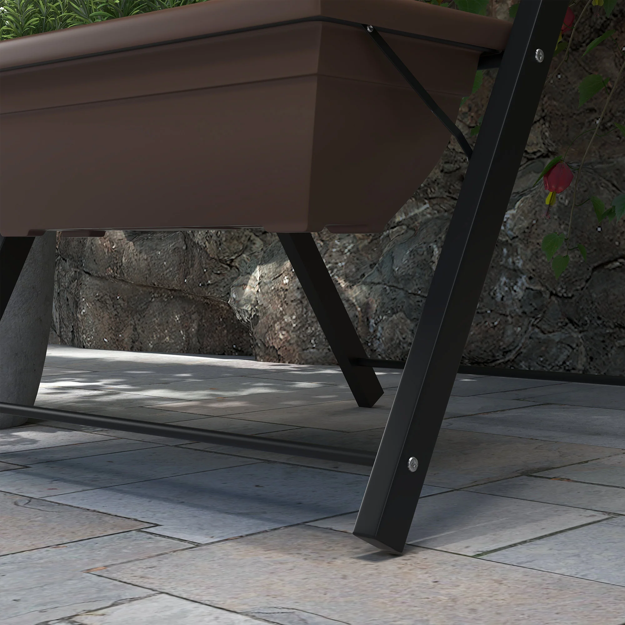 5-Tier Raised Garden Bed with 5 Planter Boxes, Brown - Image 11