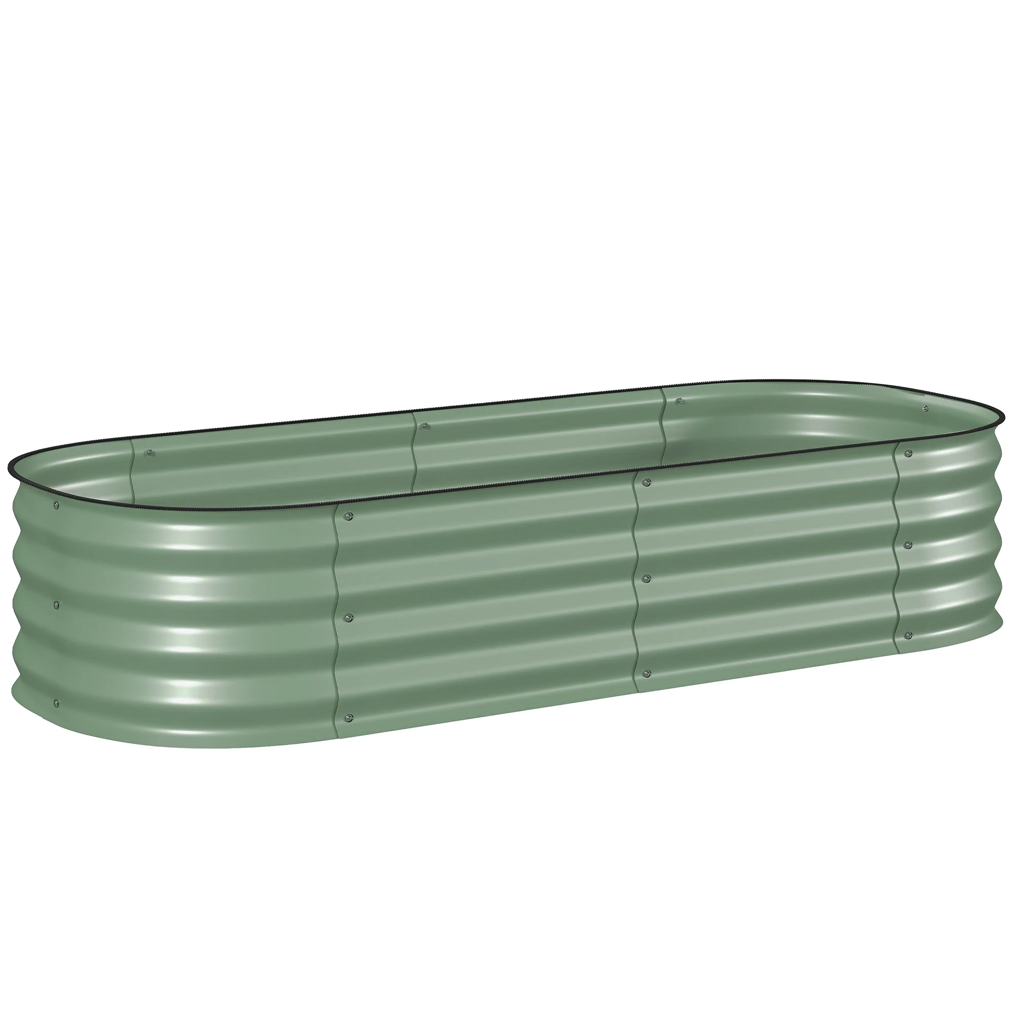 5' x 2' x 1' Galvanized Raised Garden Bed Kit, Green - Image 12