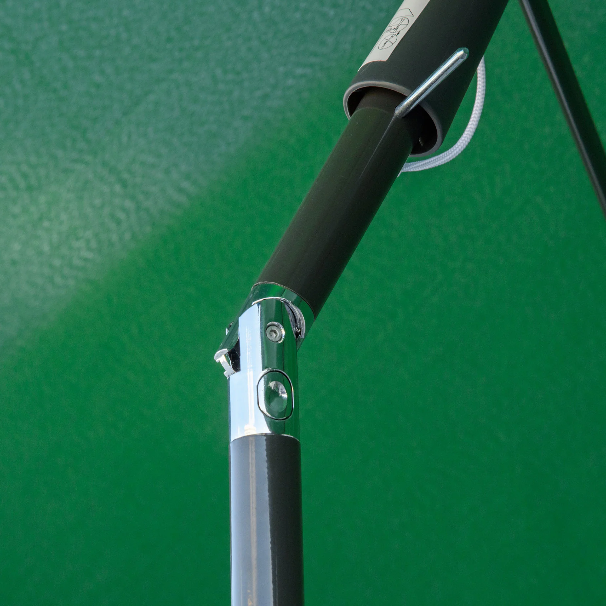 6.5 x 4ft Rectangle Patio Umbrella with Aluminum Pole and Tilt, Green - Image 10