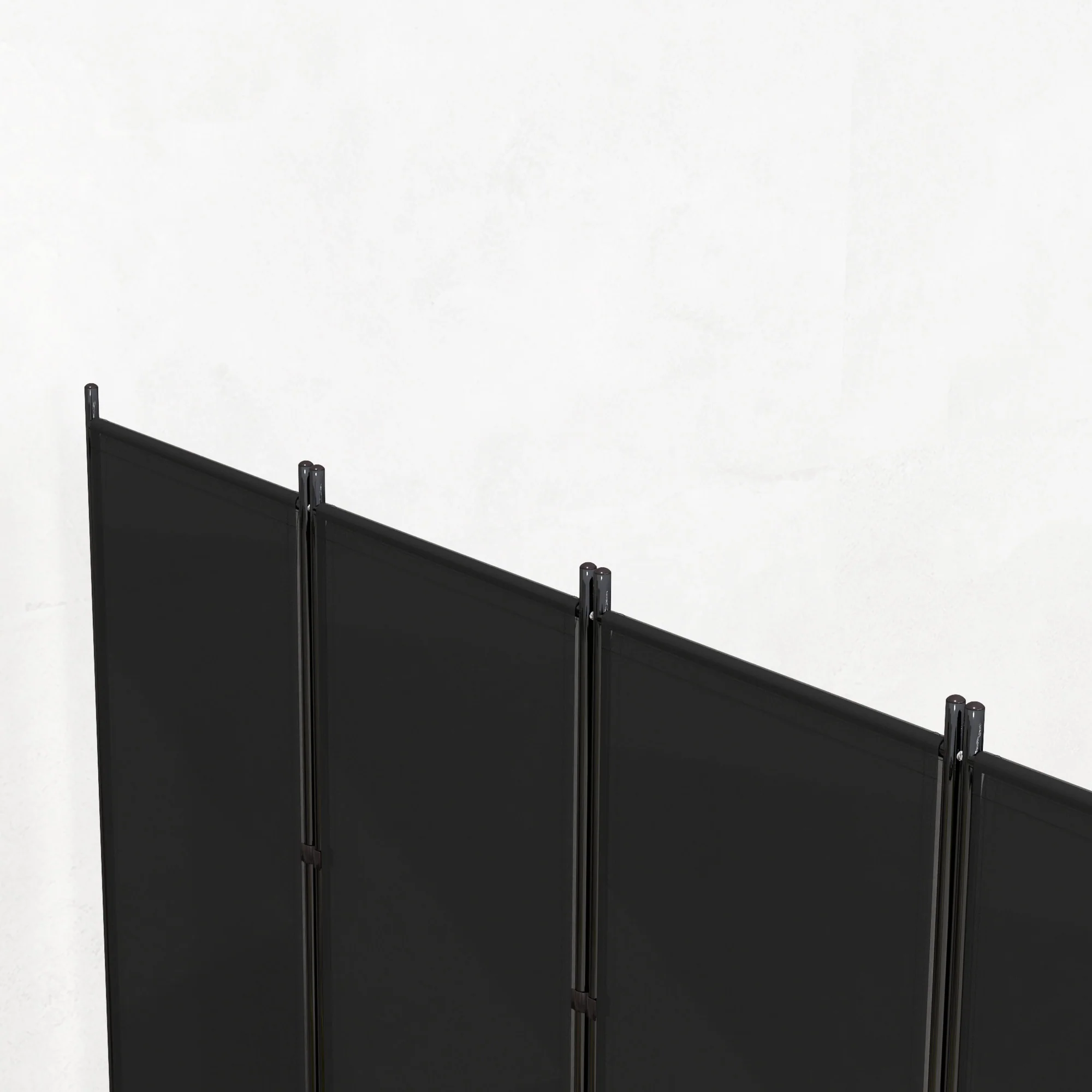 6 Panel Folding Privacy Screen, 5.7FT Tall Room Divider with UV30+ Protection, Black - Image 10