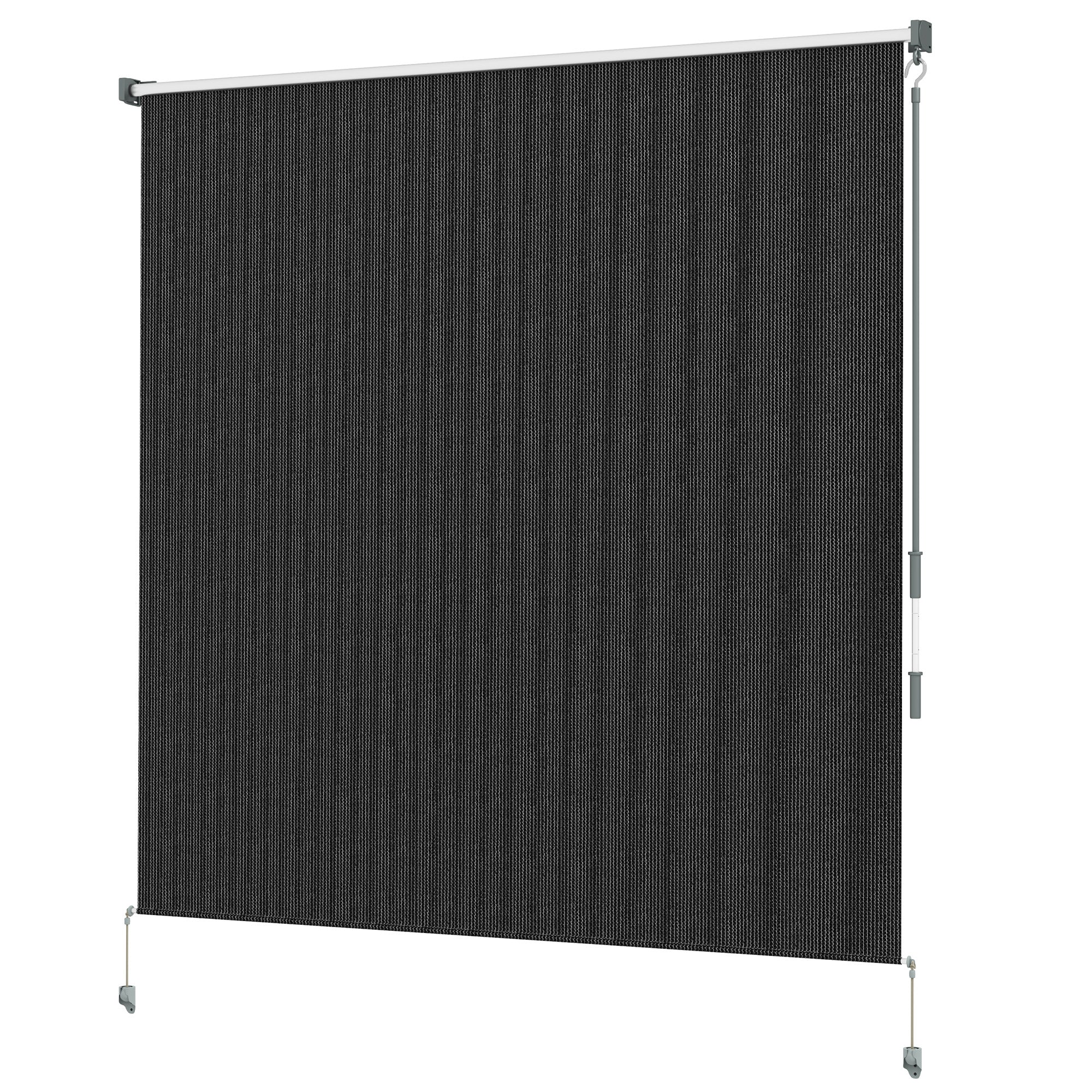6'W x 6'H Roller Shades for Porch Balcony Gazebo, Black - Image 2