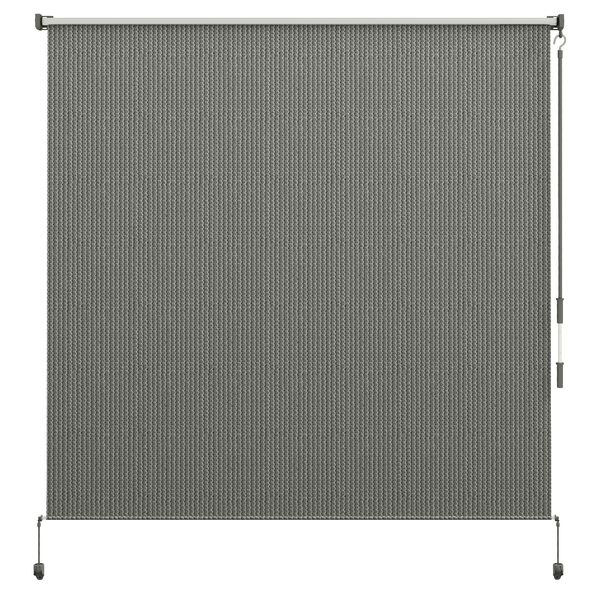 6'W x 6'H Roller Shades for Porch Balcony Gazebo, Dark Grey