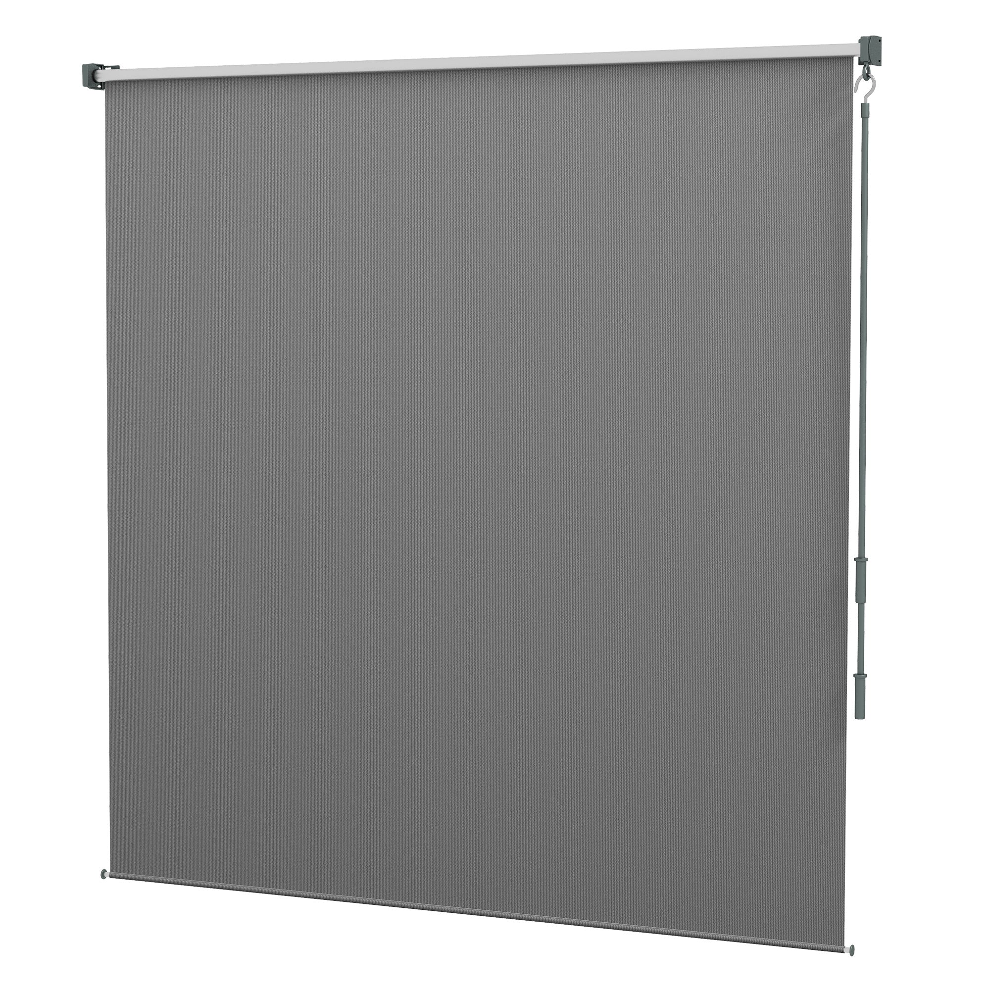 6'W x 6'H Roller Shades for Porch Balcony Gazebo, Light Grey - Image 2