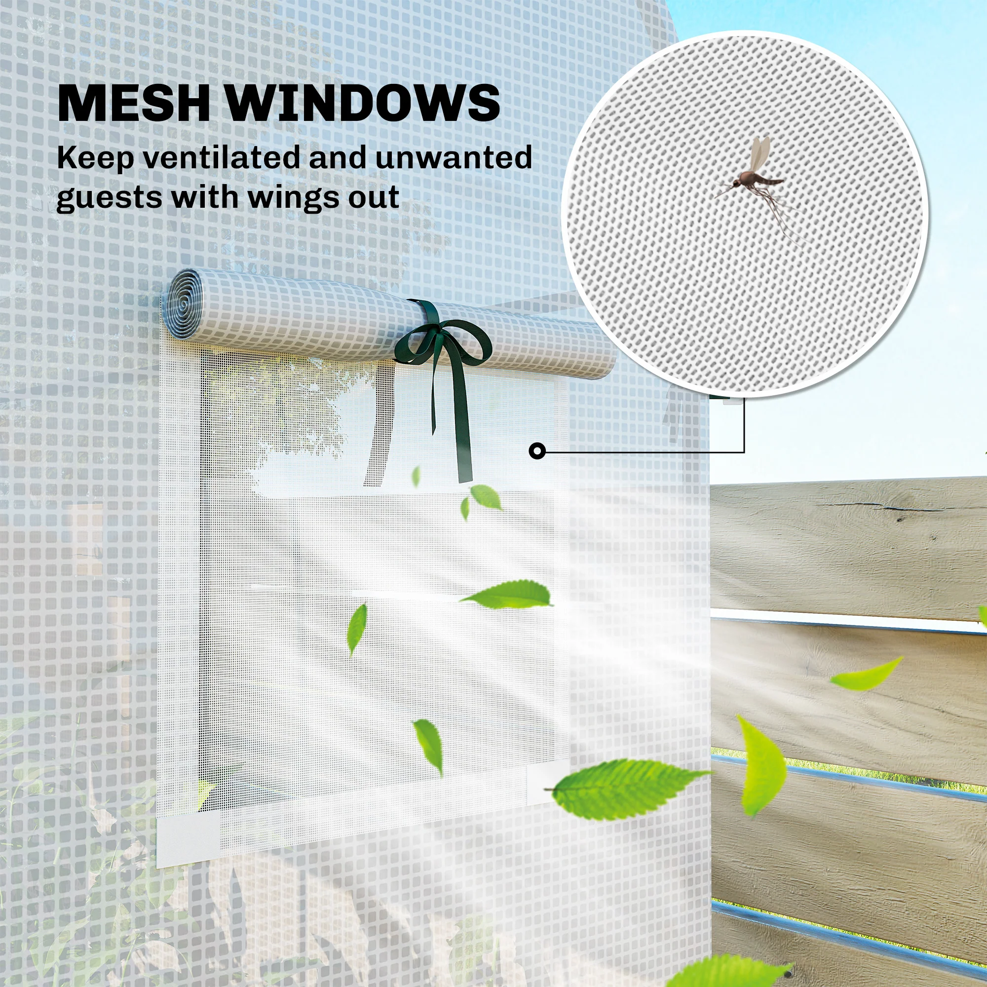 6' x 2' x 6.6' Mini Greenhouse with Roll-up Door, White - Image 8