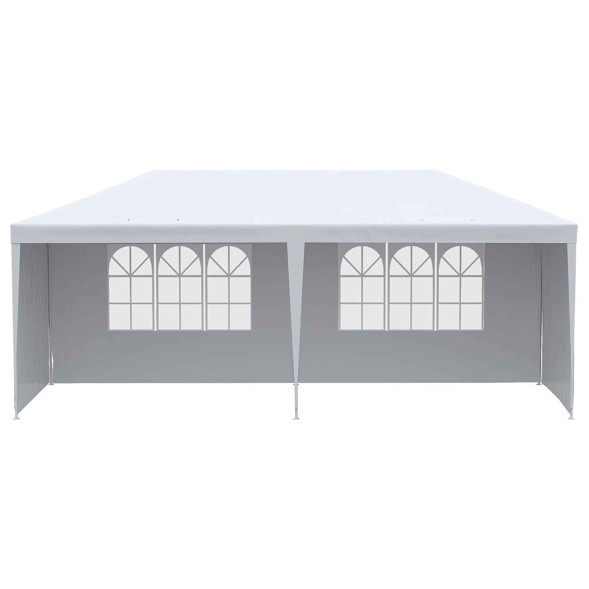 6 x 3 m Patio Gazebo Canopy Tent with Removable Walls, for Outdoor Party Wedding, White - Image 2
