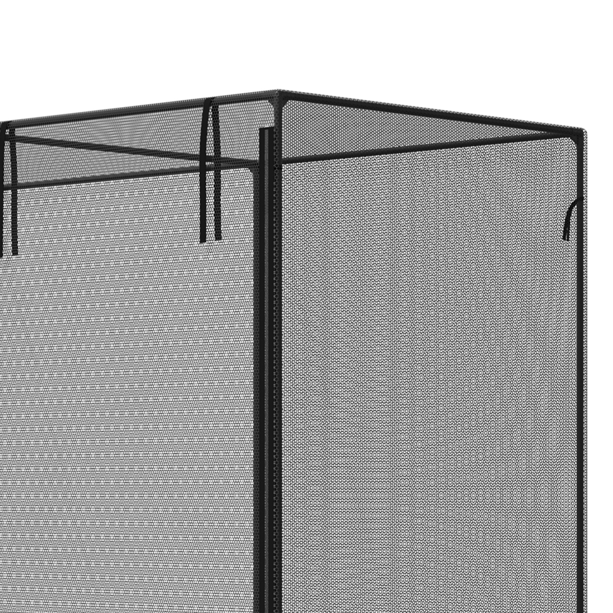 6' x 3' x 5' Crop Cage with Zippered Doors, Black - Image 11