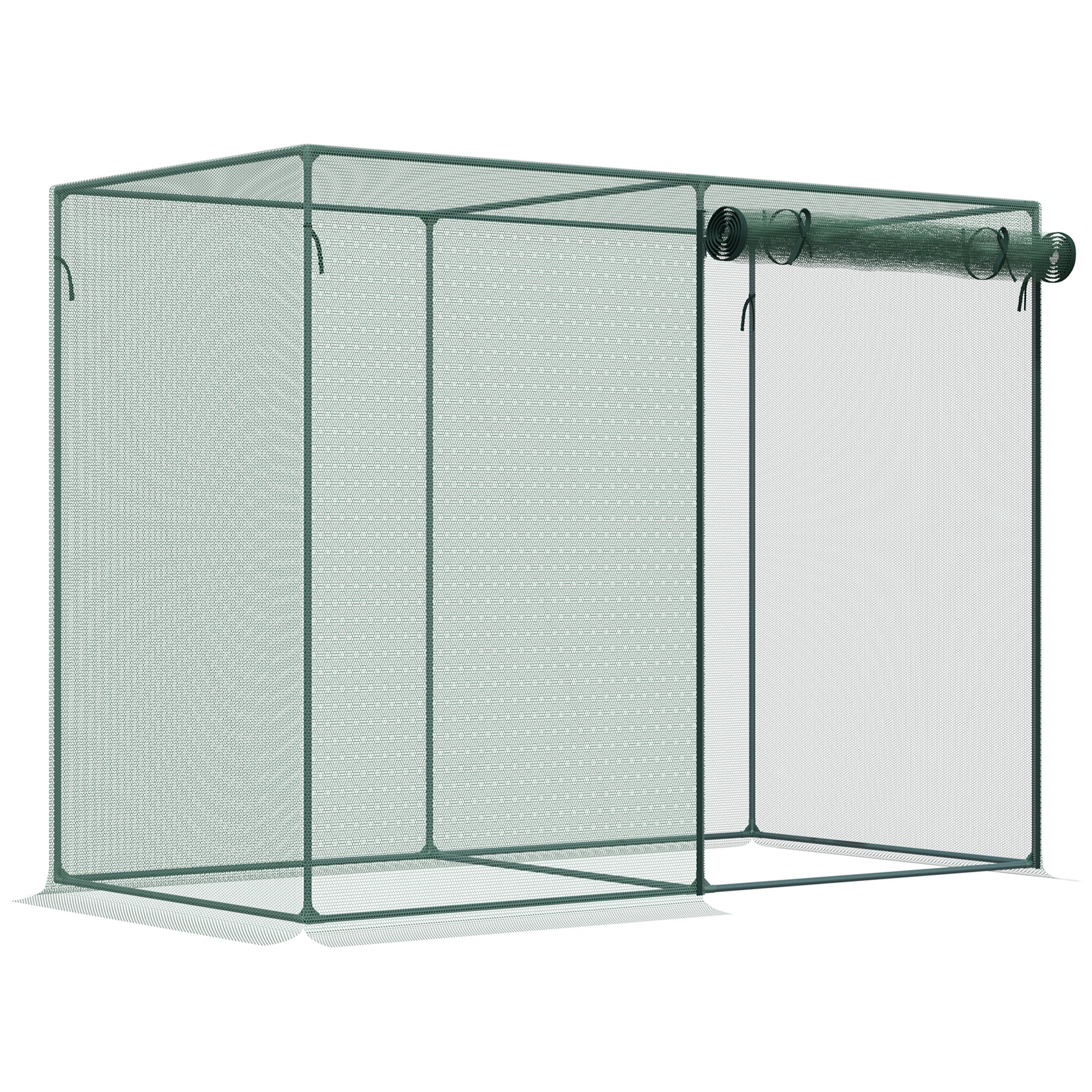 6' x 3' x 5' Crop Cage with Zippered Doors, Green - Image 12