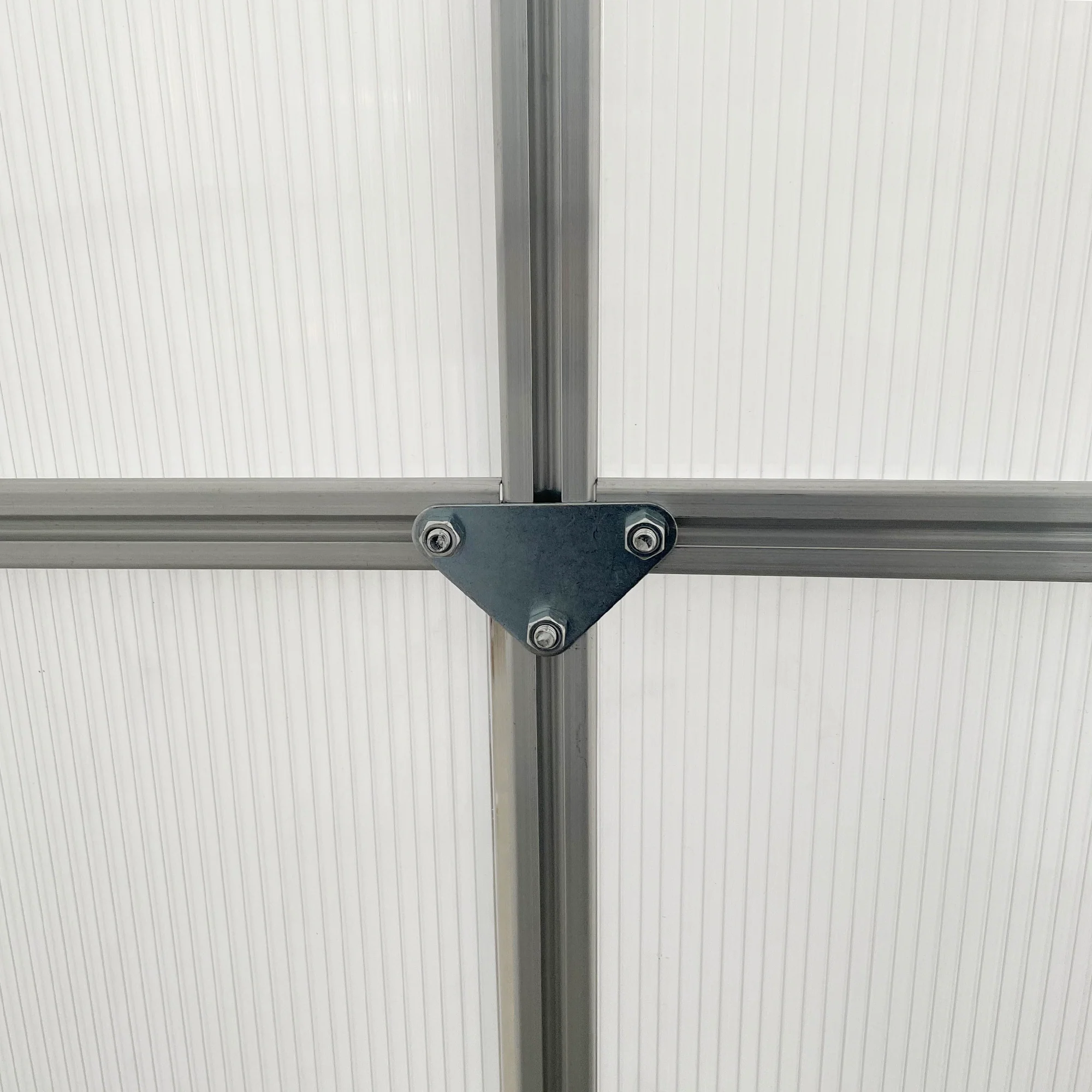 6' x 6' x 6.5' Polycarbonate Greenhouse with Adjustable Roof Vent & Sliding Door, Clear - Image 11
