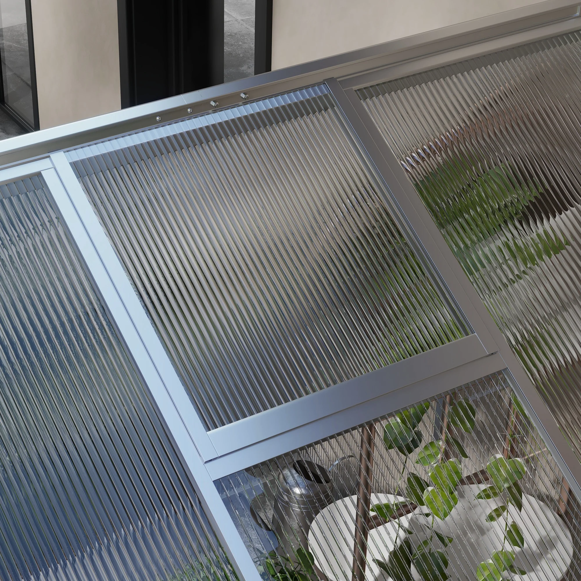 6 x 6ft Polycarbonate Greenhouse, Large Walk-In Green House w/ Aluminium Frame and Foundation - Image 10