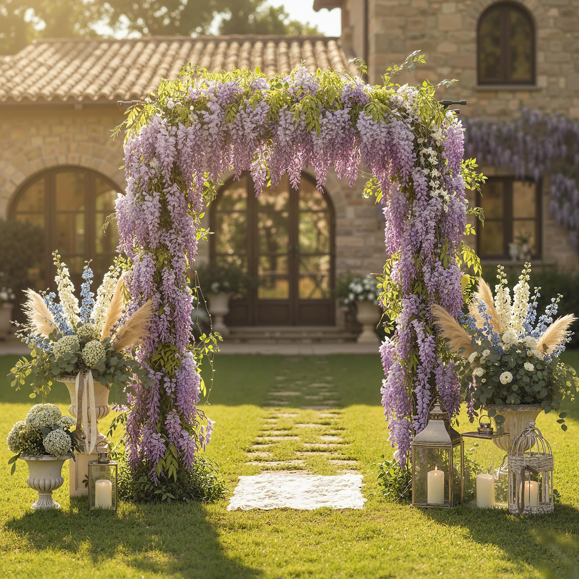 7.1ft Garden Arch for Climbing Plants and Wedding Decor, Black - Image 11