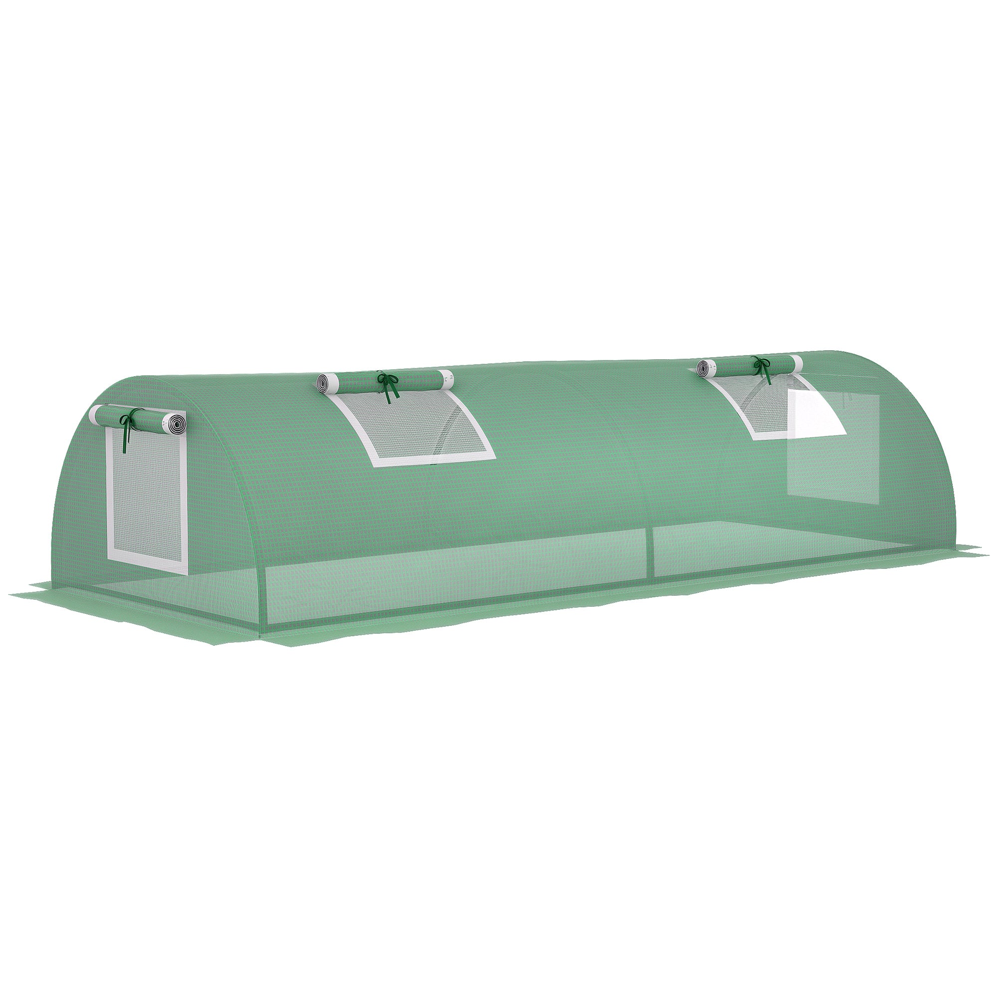 7' x 3' x 2' Portable Mini Greenhouse with 5 Mesh Windows, Green