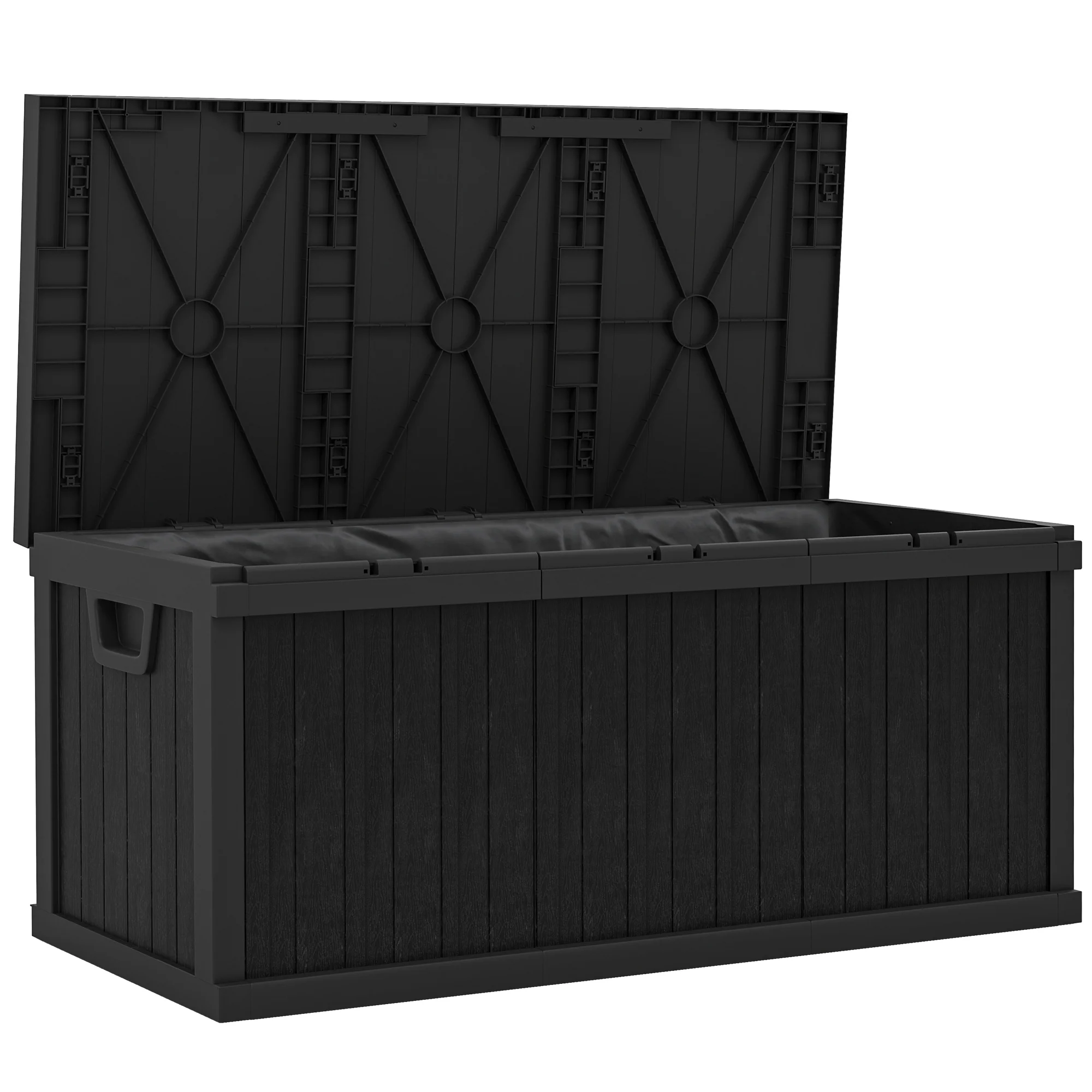 70 Gallon Resin Deck Box with Handles, Waterproof & UV Resistant, Black - Image 12
