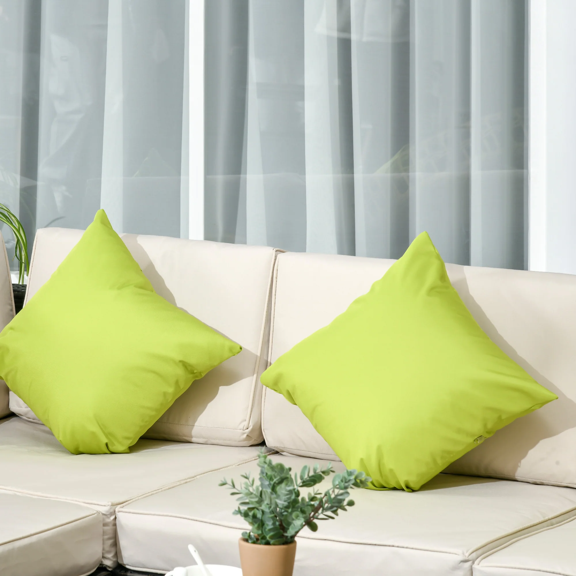 8 Pieces PE Rattan Corner Sofa Set with Cushion, Pillows & Tempered Glass Table, Brown - Image 10